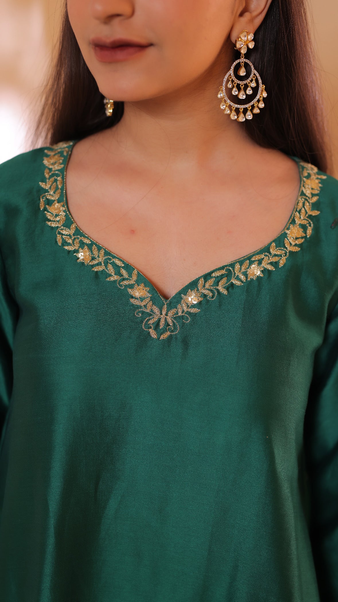 Shagna green choga set