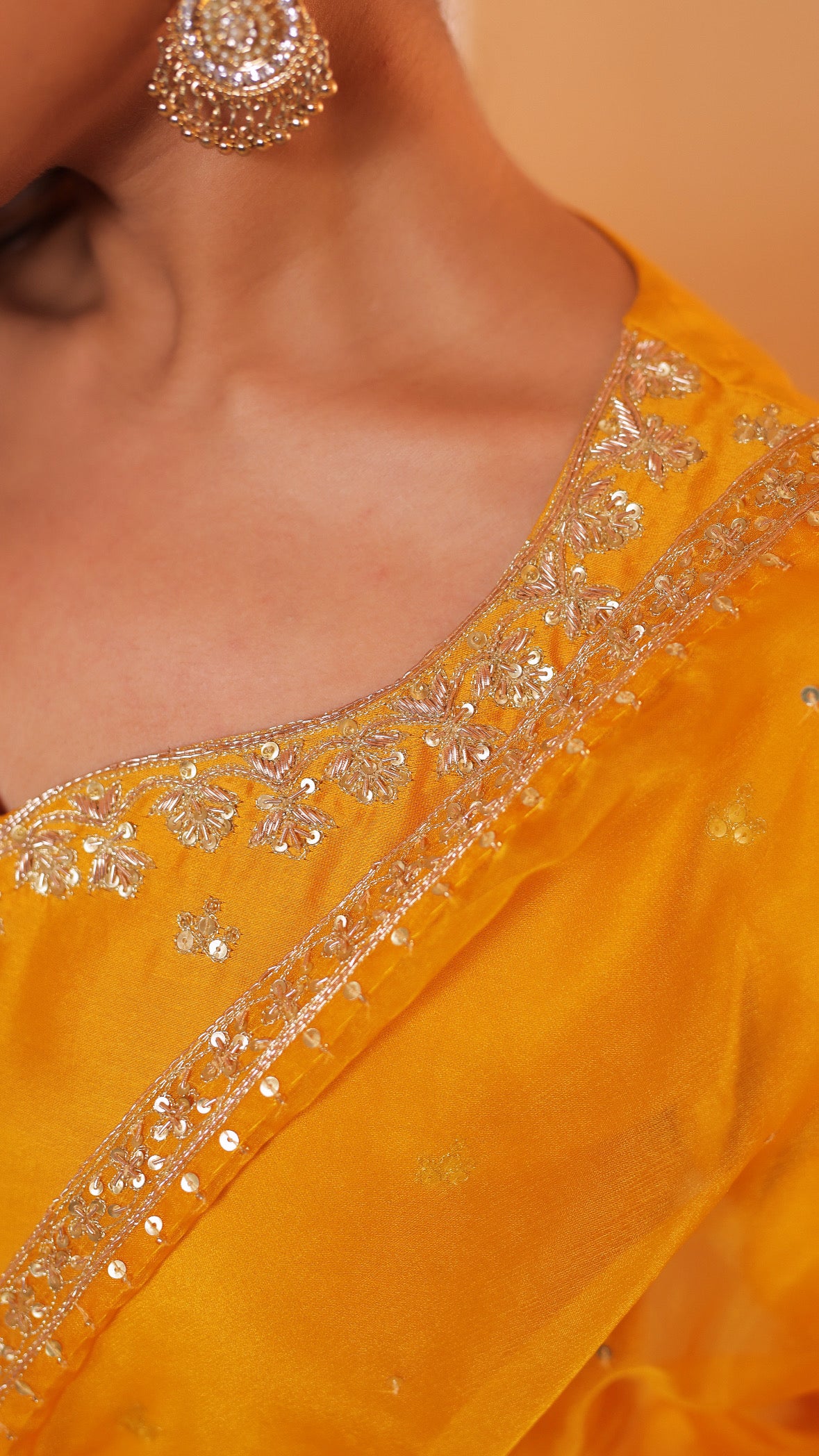 Shagna yellow sharara set