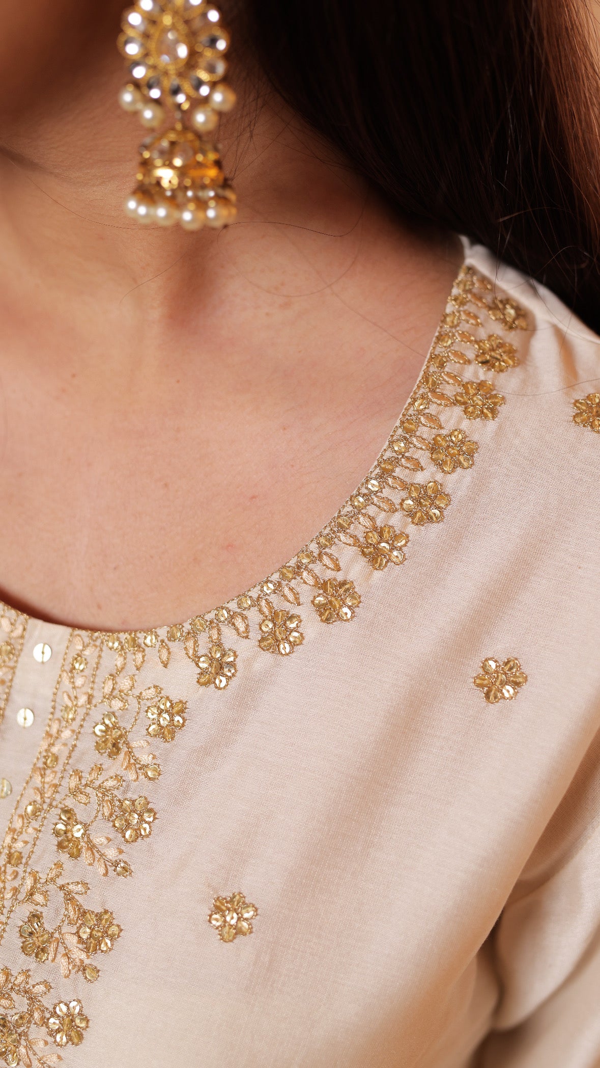 Shagna white Anarkali