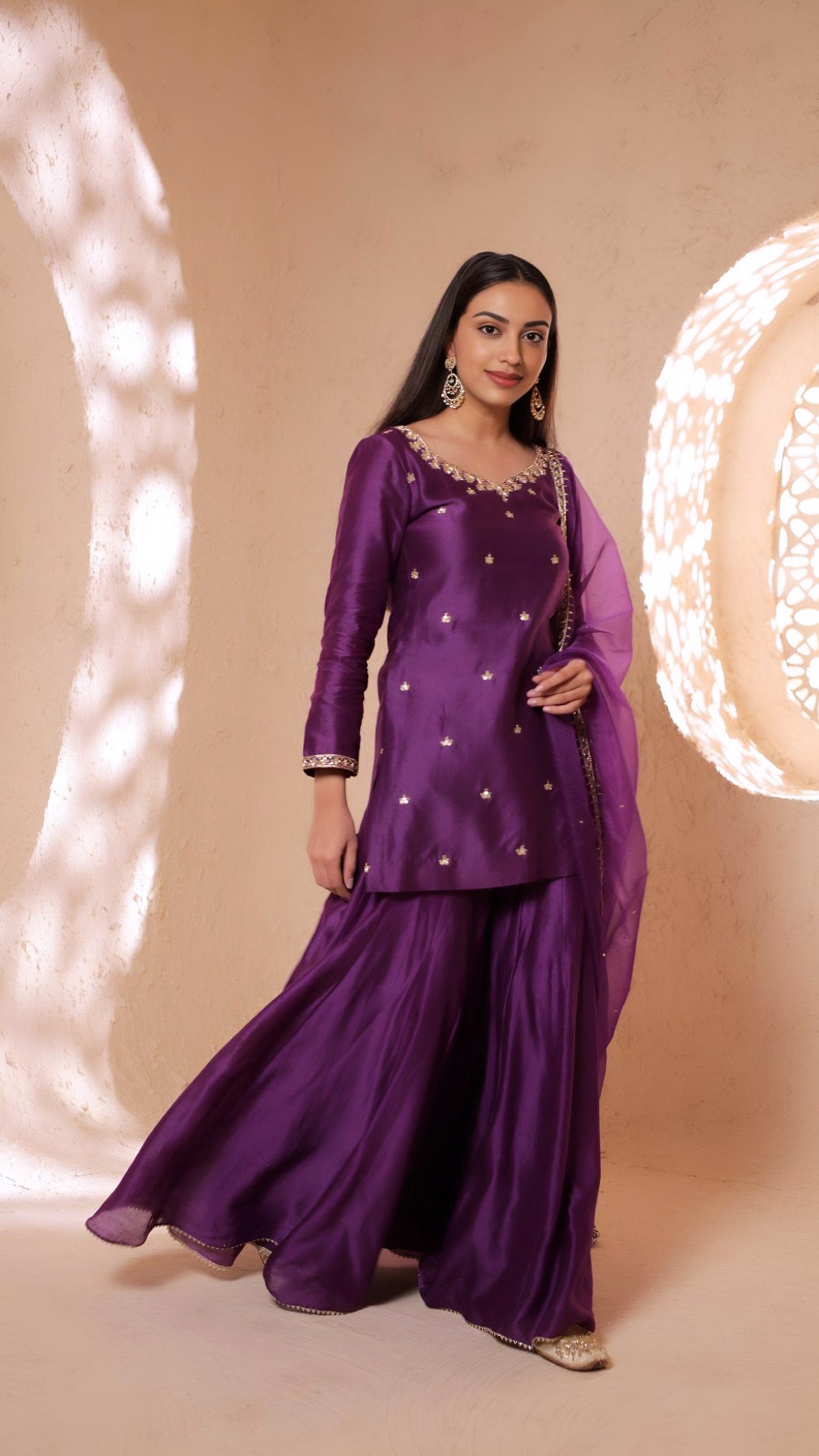 Shagna purple sharara