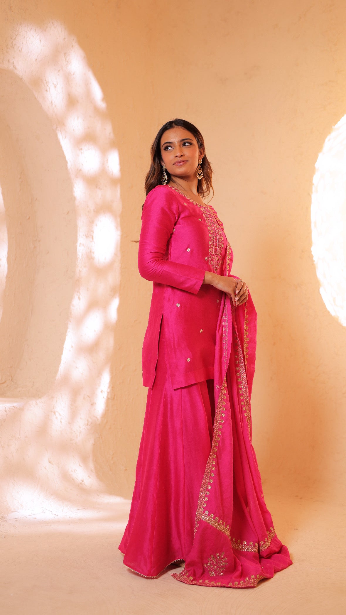Shagna rani pink sharara set
