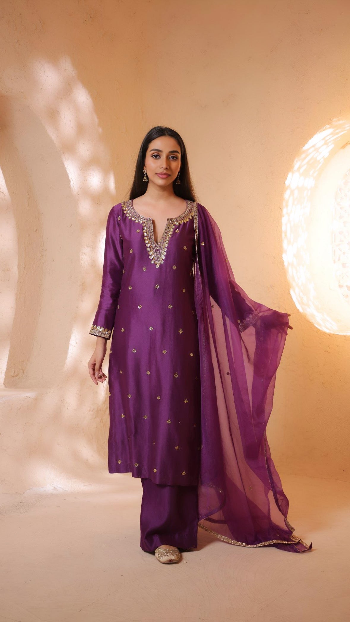 Shagna purple suit set