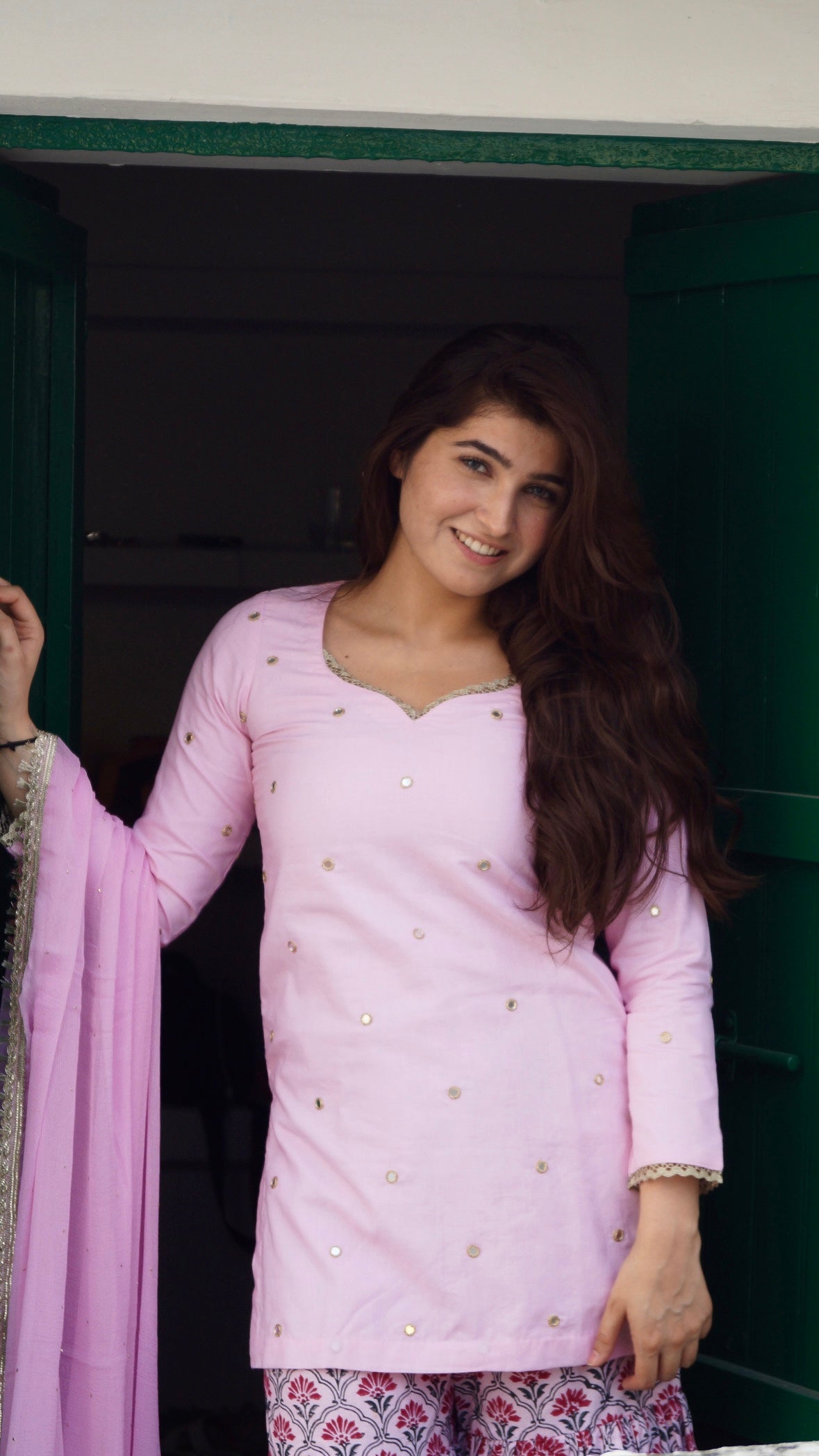 Pink Noor Sharara Set