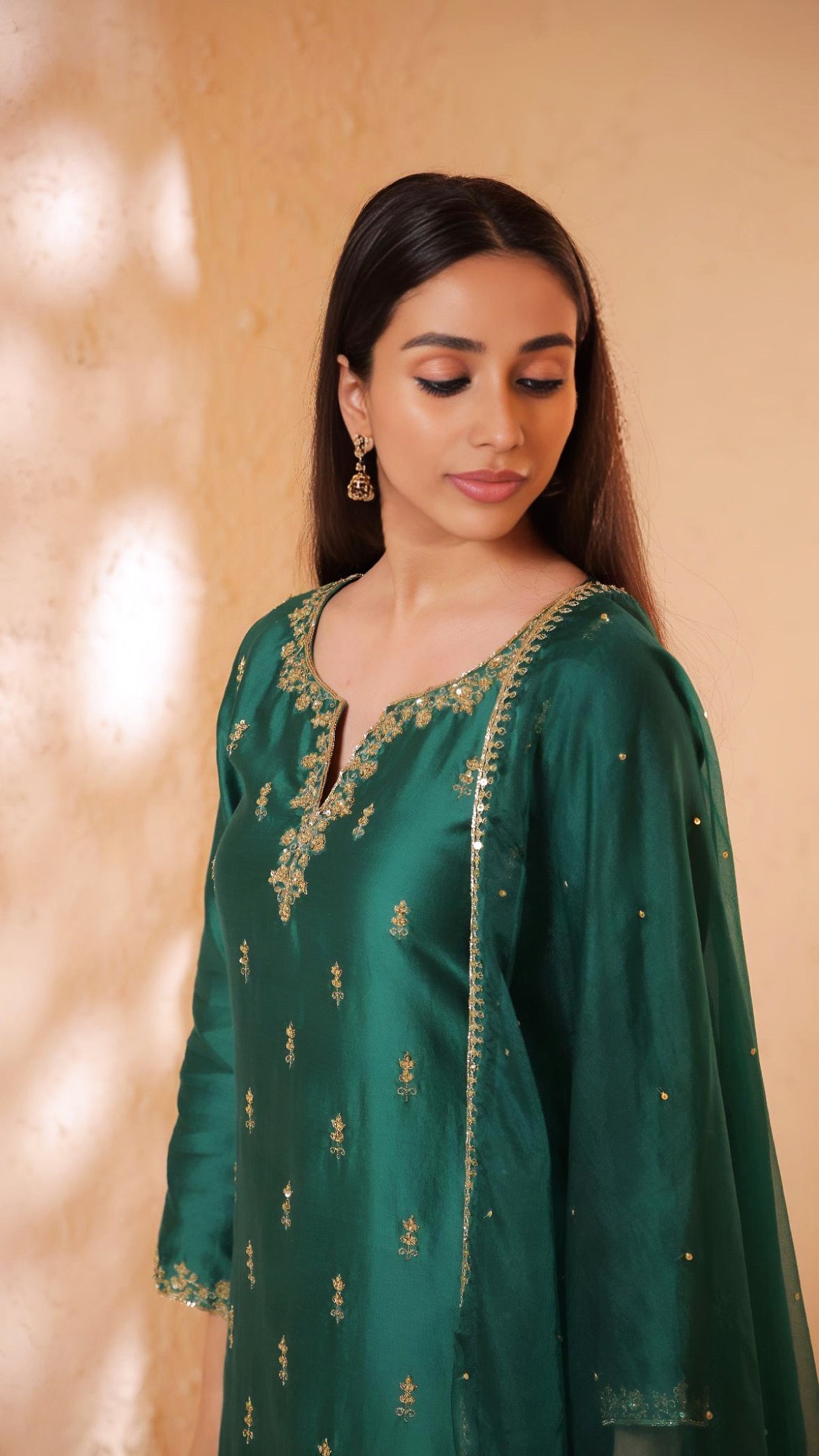 Shagna green kurta set