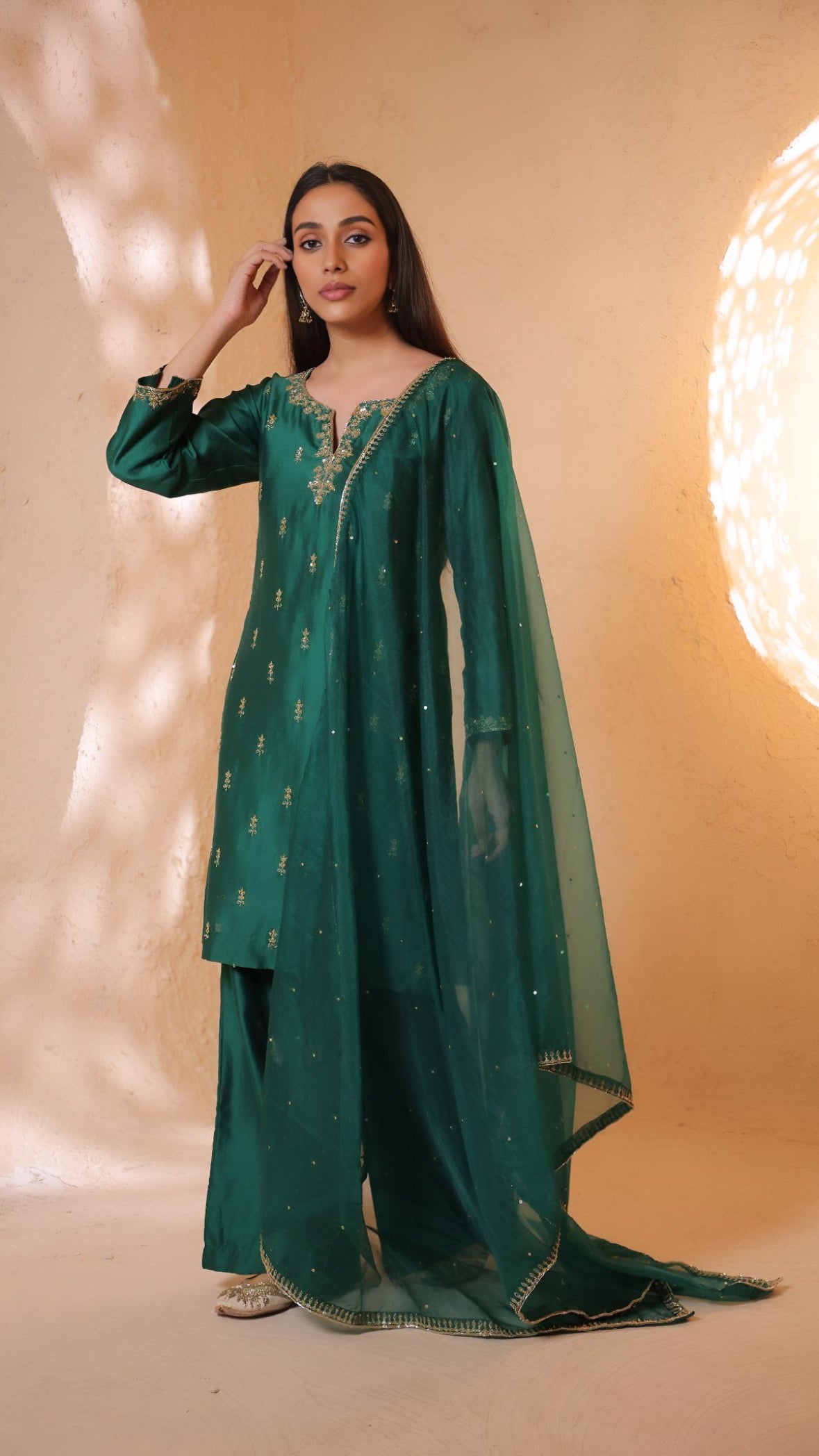 Shagna green kurta set
