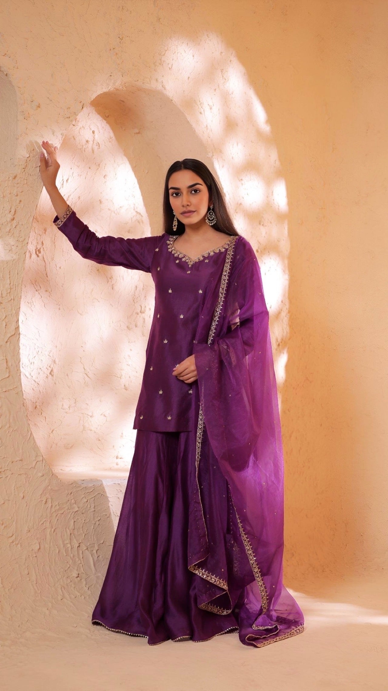 Shagna purple sharara