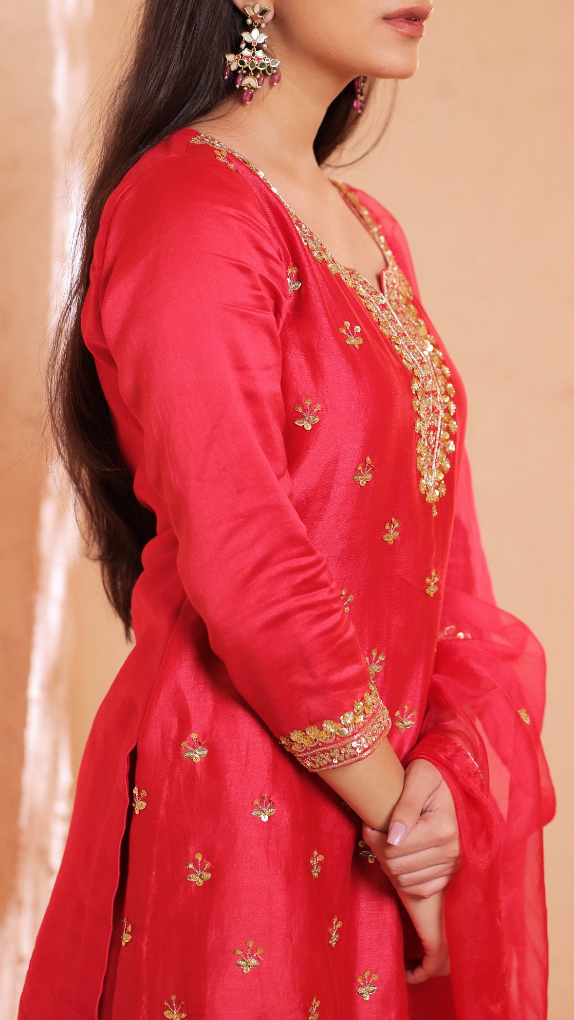 Shagna red sharara set