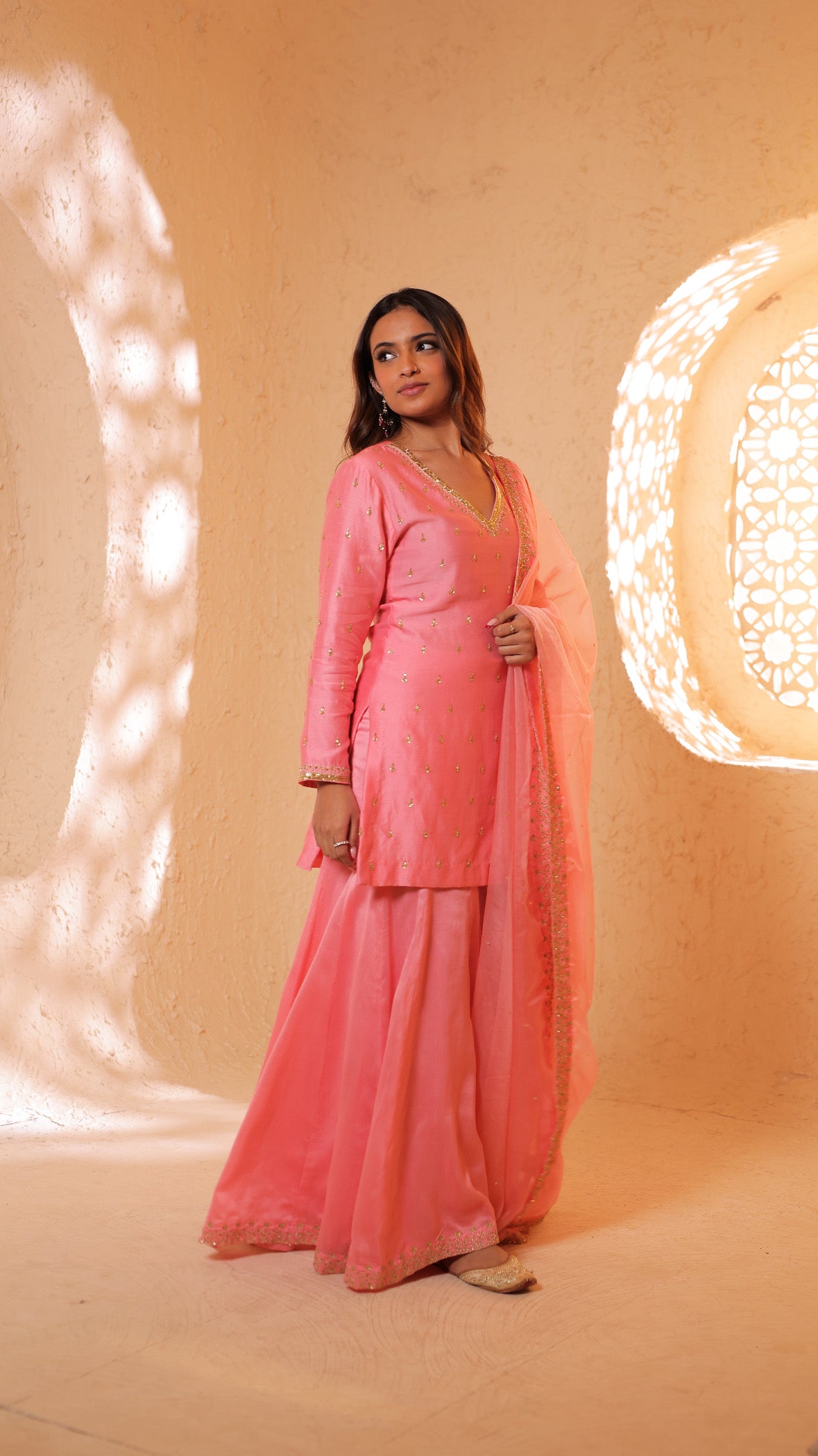 Shagna light pink sharara