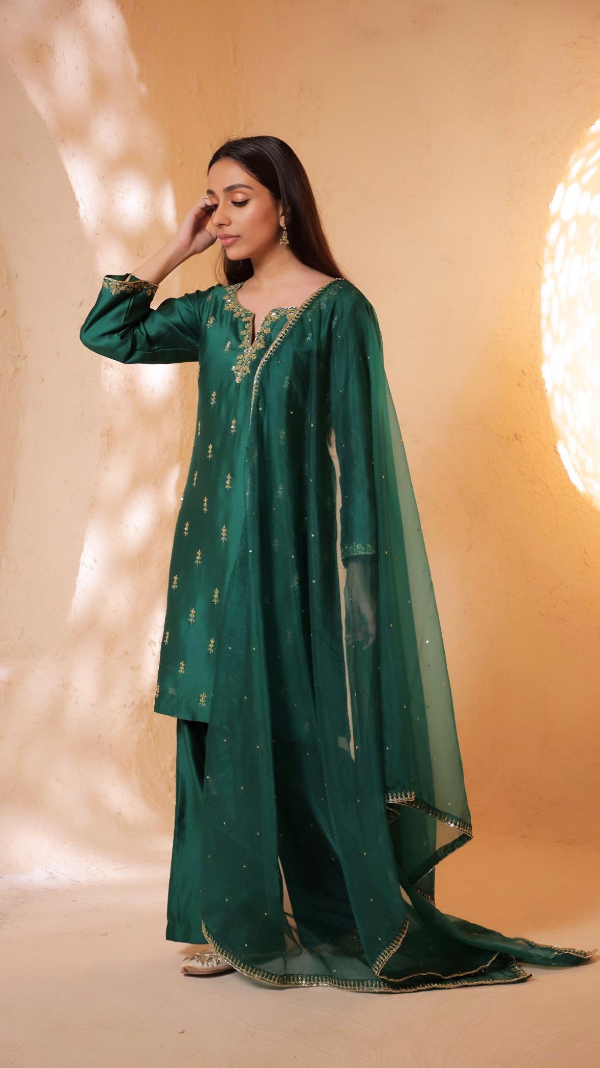 Shagna green kurta set