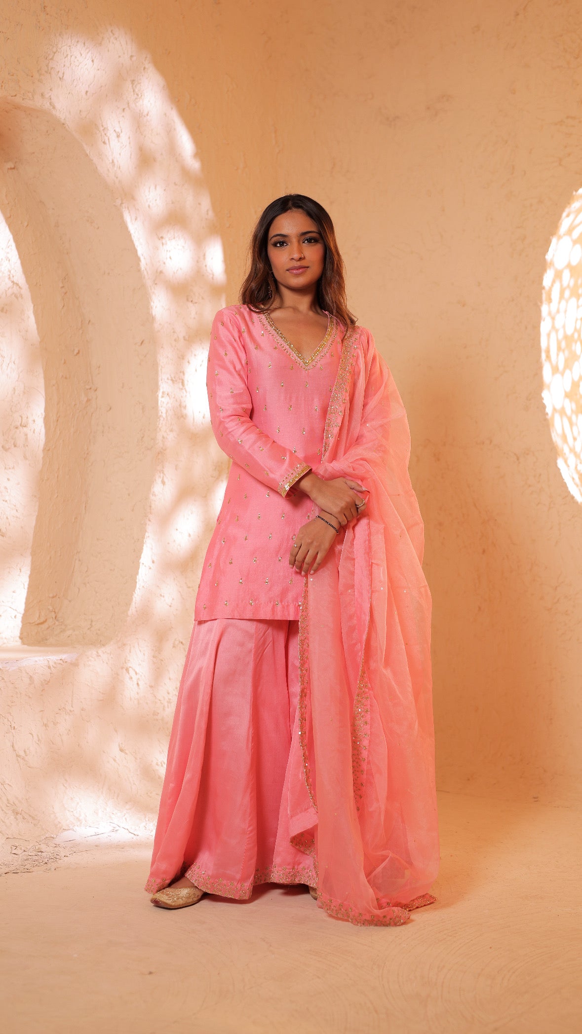 Shagna light pink sharara