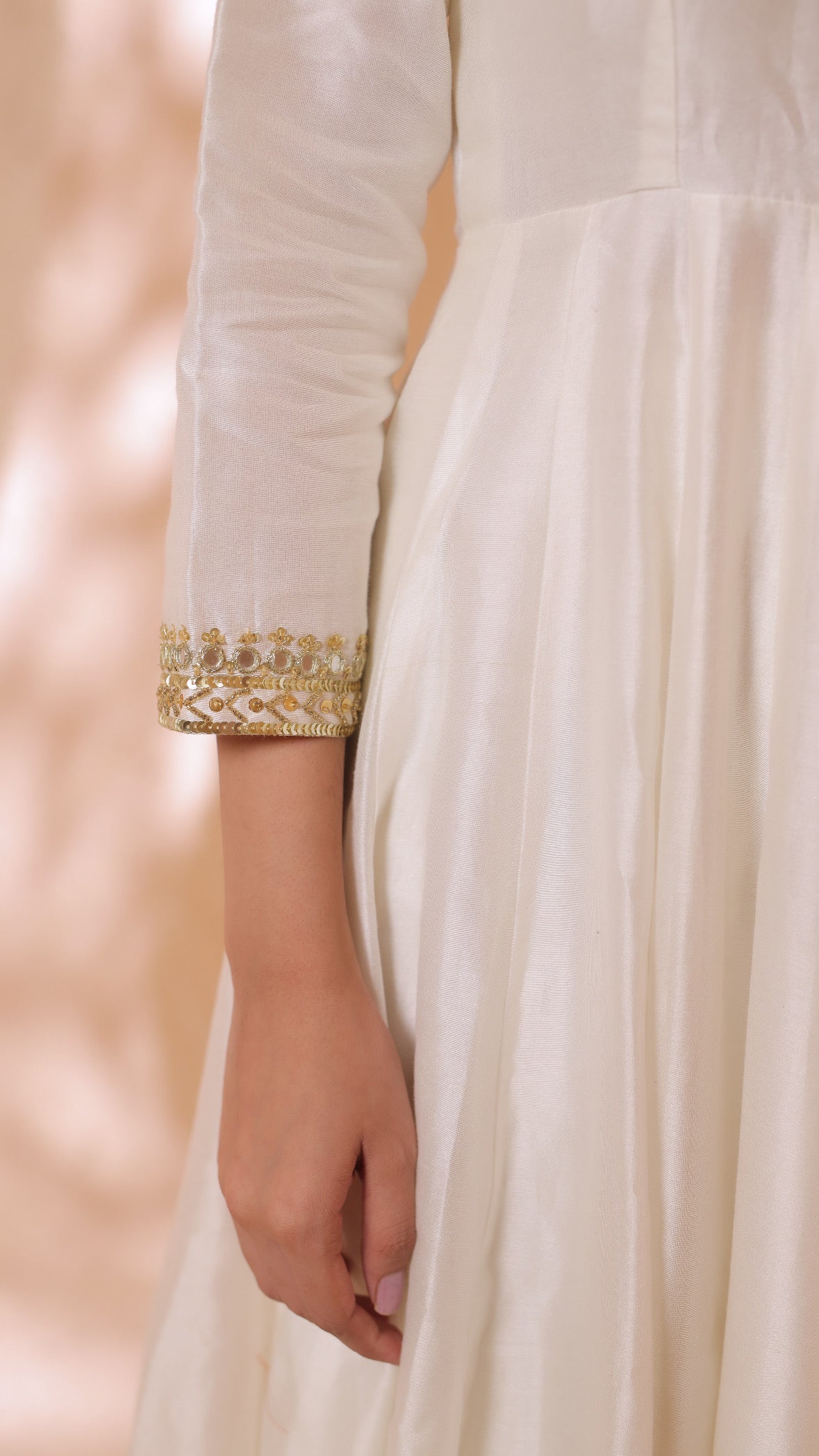 Shagna white Anarkali