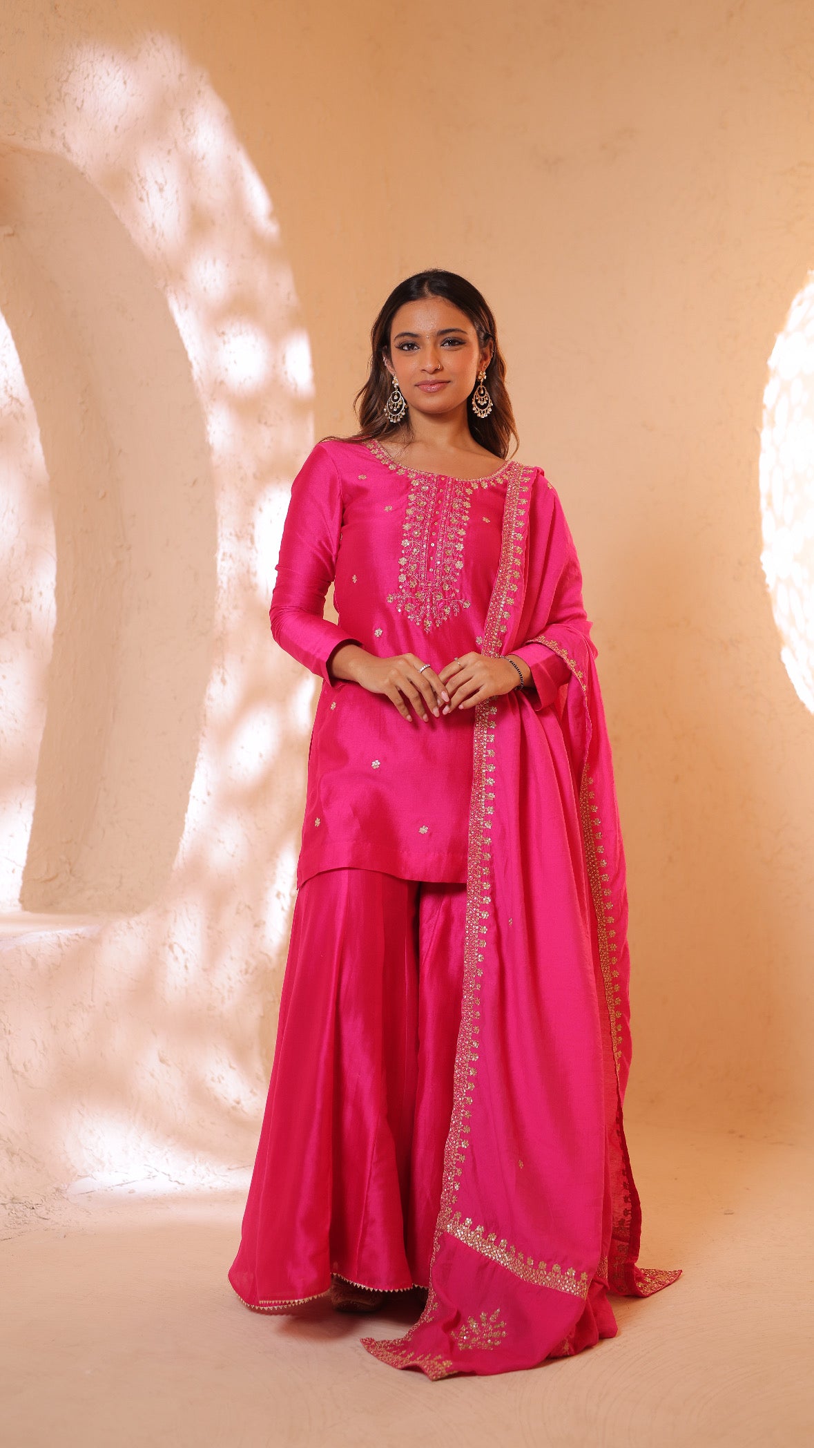 Shagna rani pink sharara set