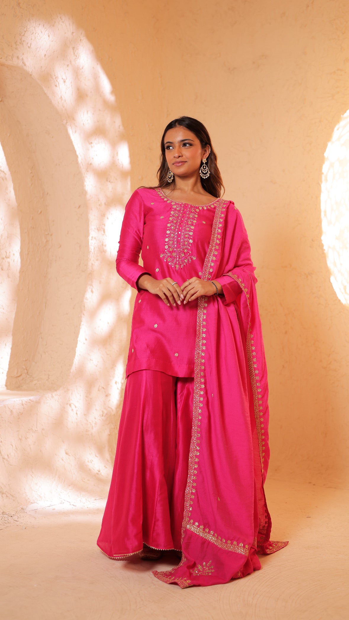 Shagna rani pink sharara set