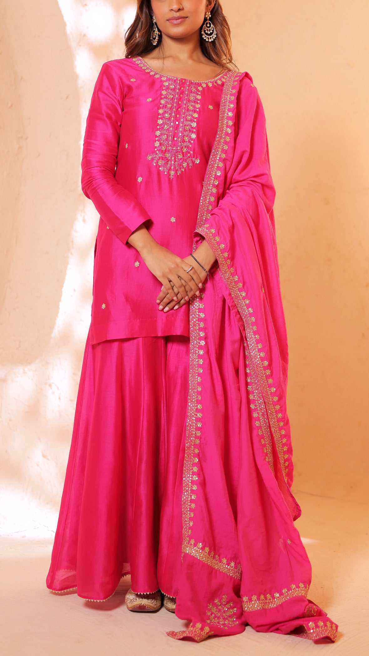 Shagna rani pink sharara set