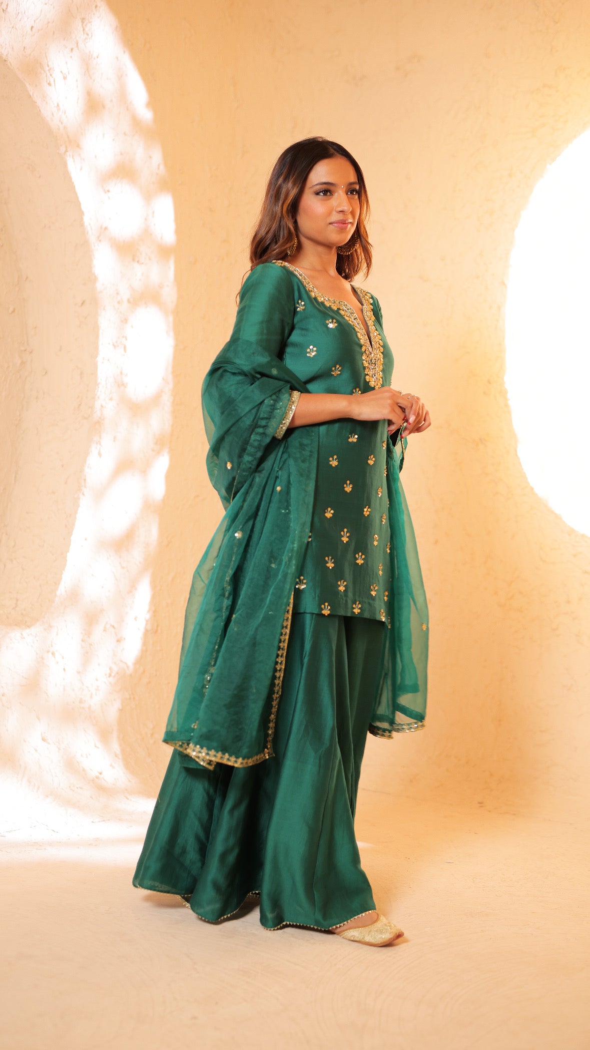 Shagna green sharara set