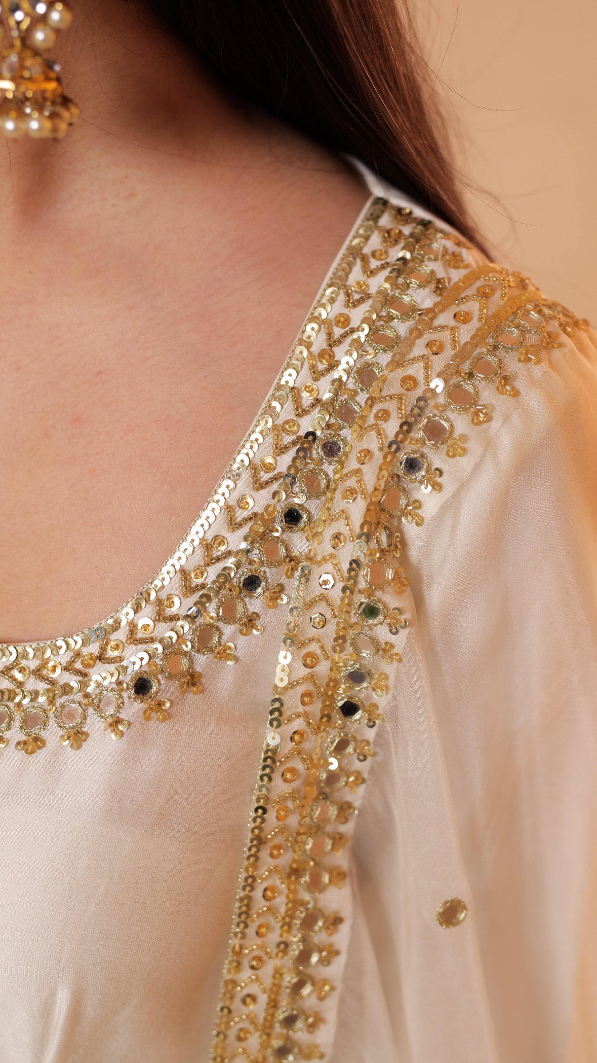 Shagna white Anarkali
