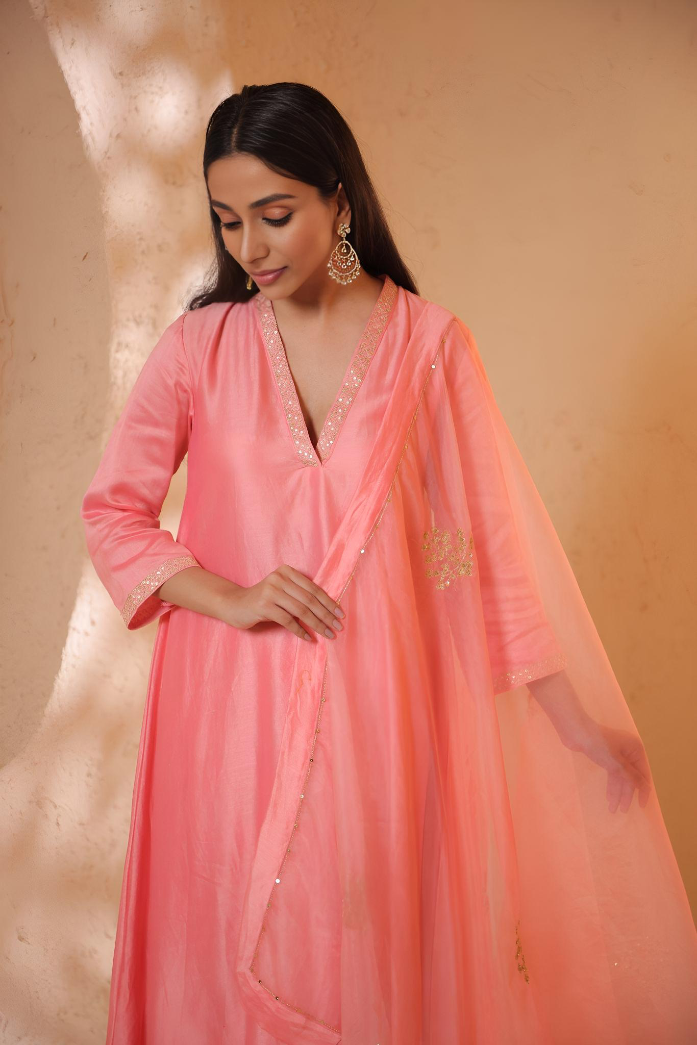 Shagna light pink kurta set