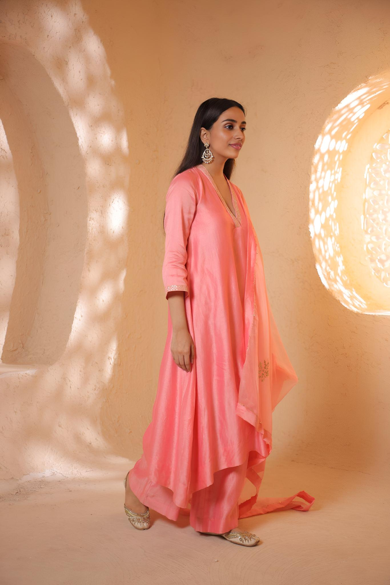 Shagna light pink kurta set
