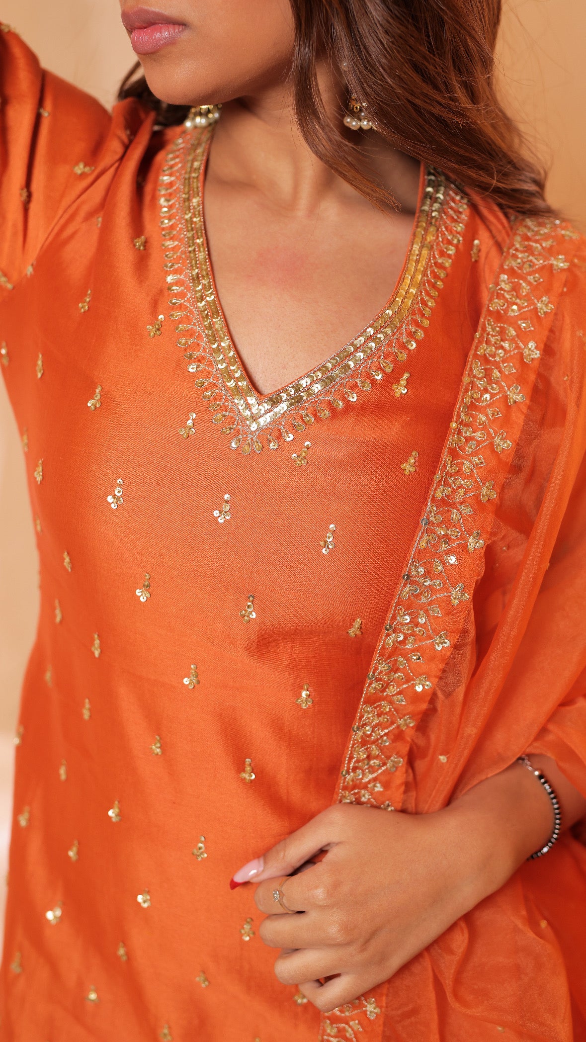 Shagna rust sharara set