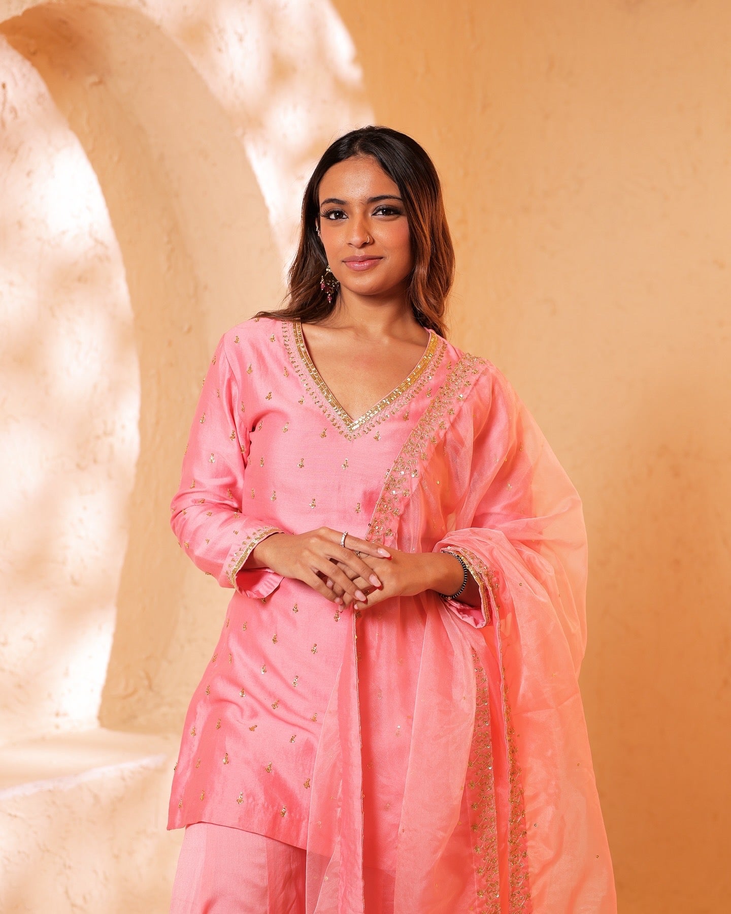 Shagna light pink sharara
