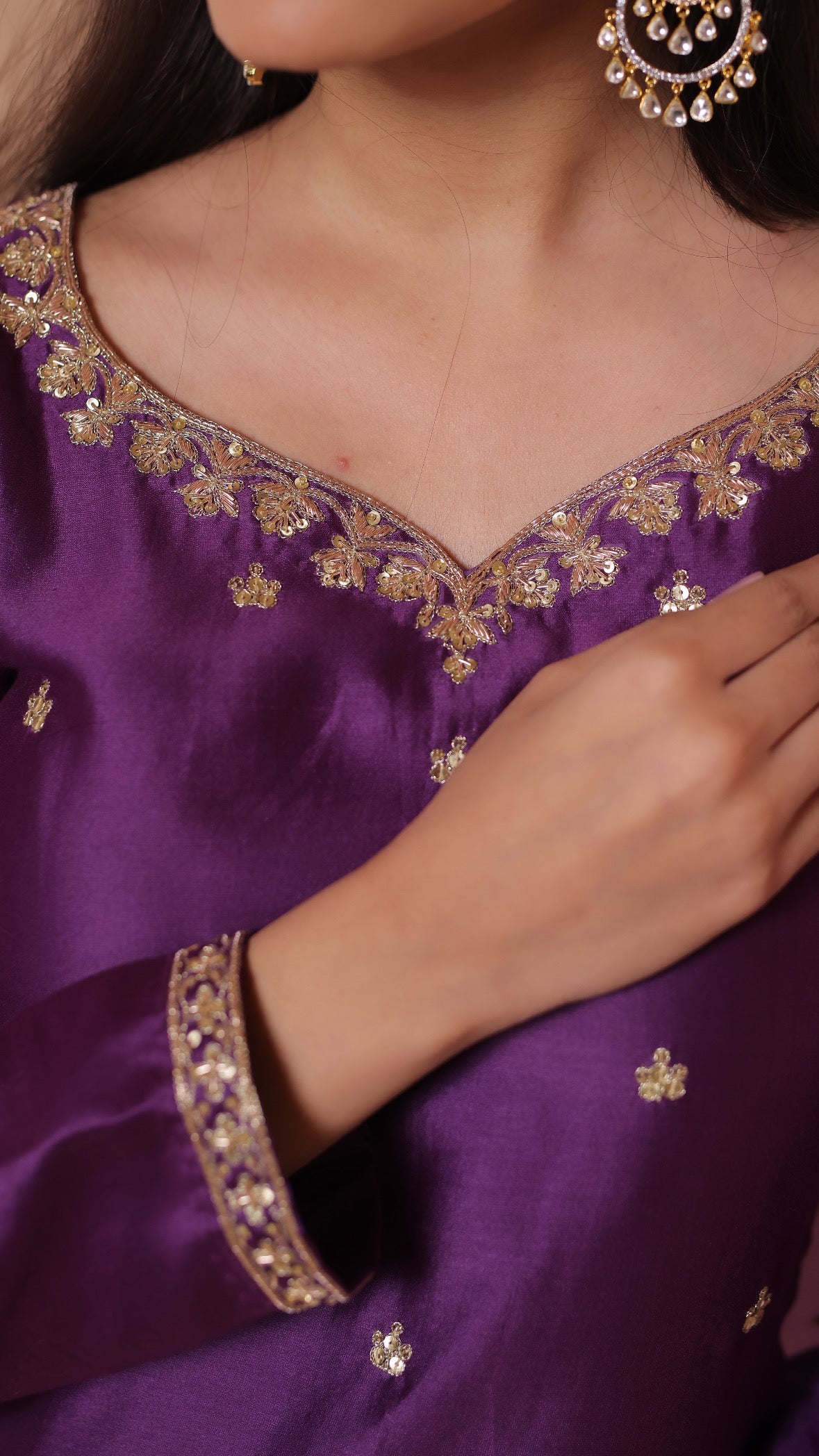 Shagna purple sharara