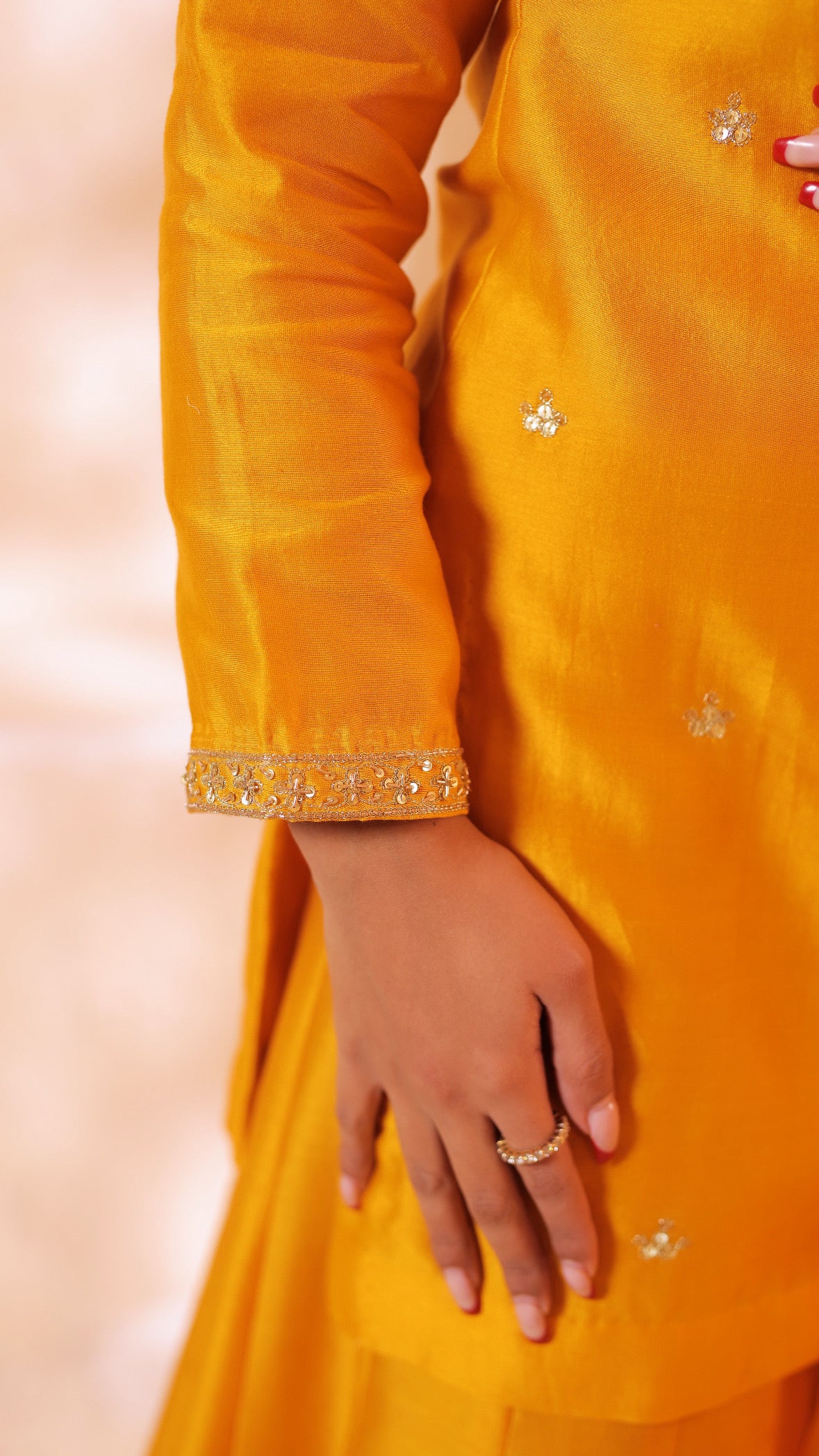 Shagna yellow sharara set