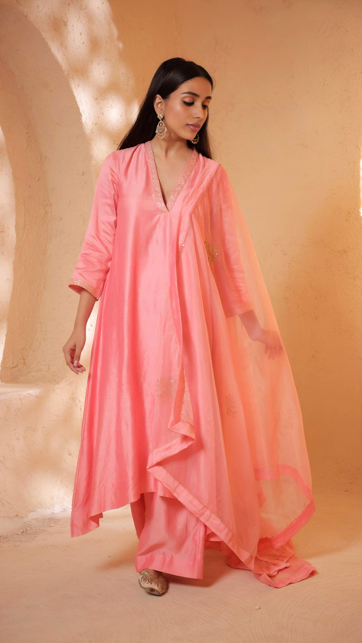 Shagna light pink kurta set