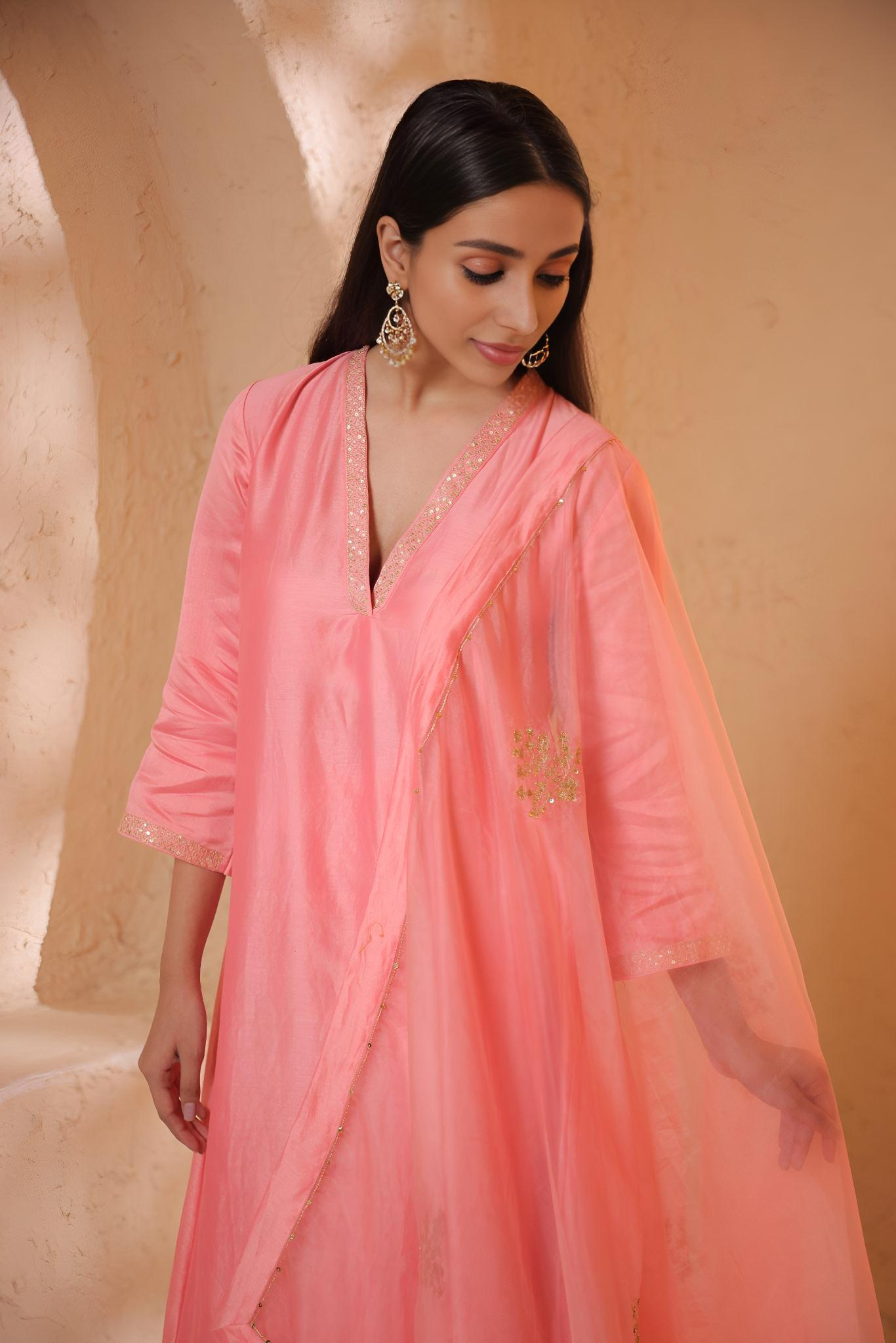 Shagna light pink kurta set