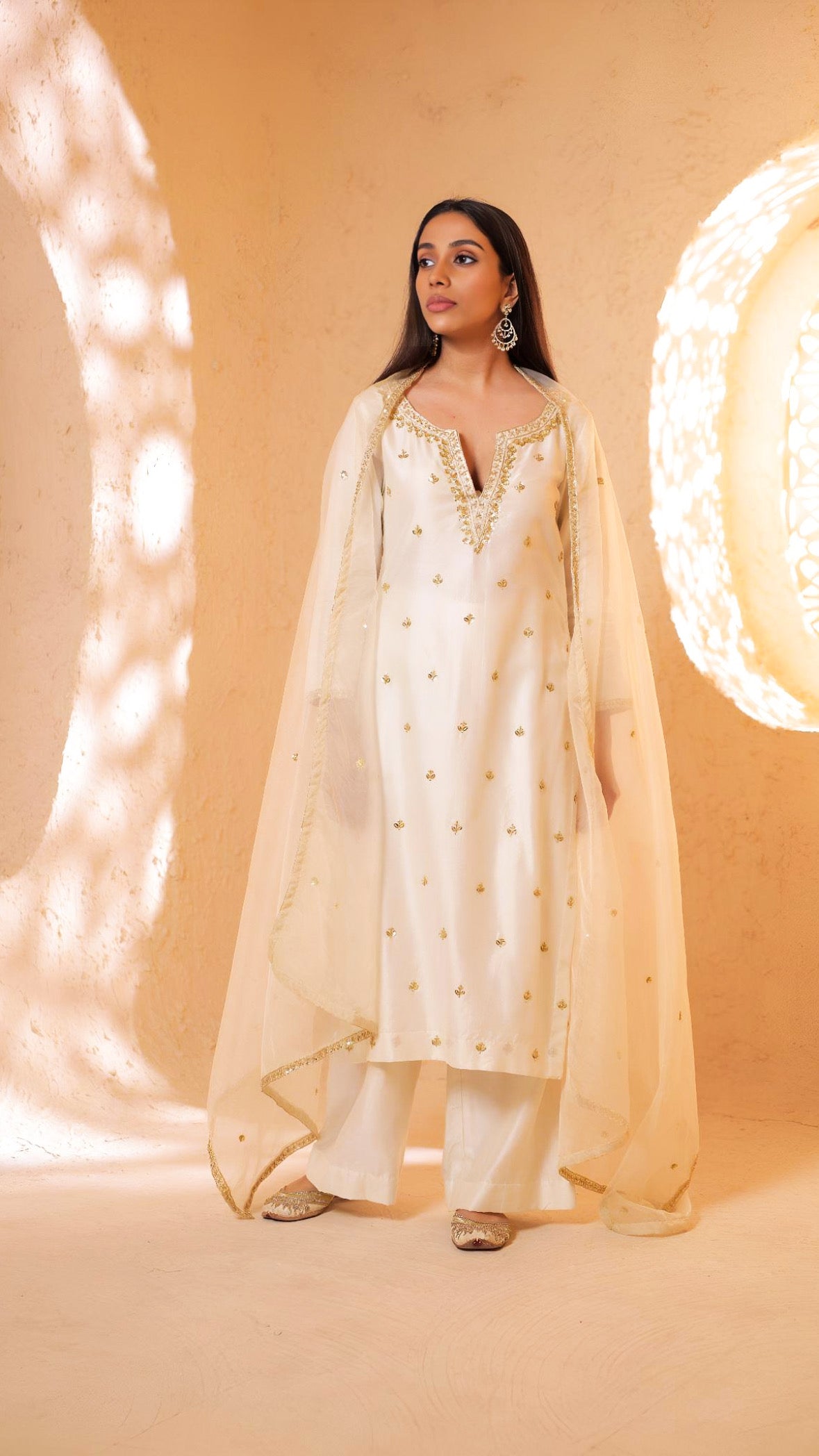 Shagna white kurta set