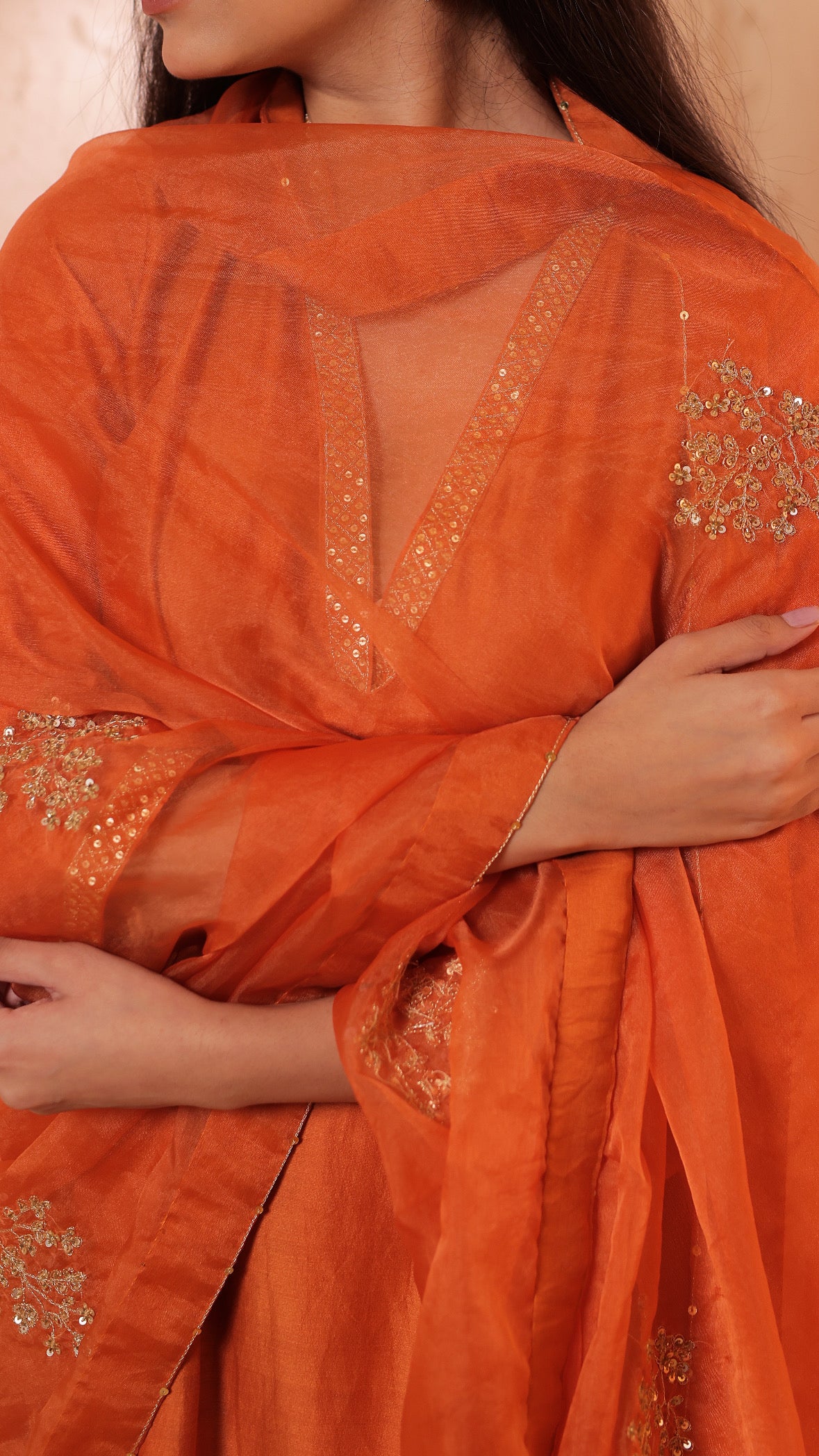 Shagna rust kurta set
