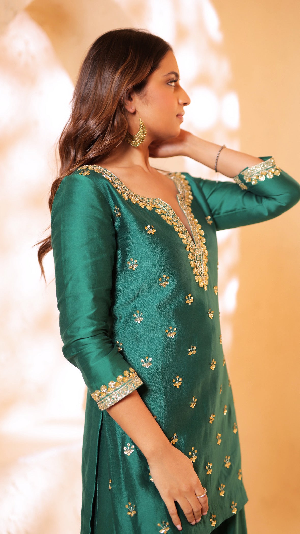 Shagna green sharara set
