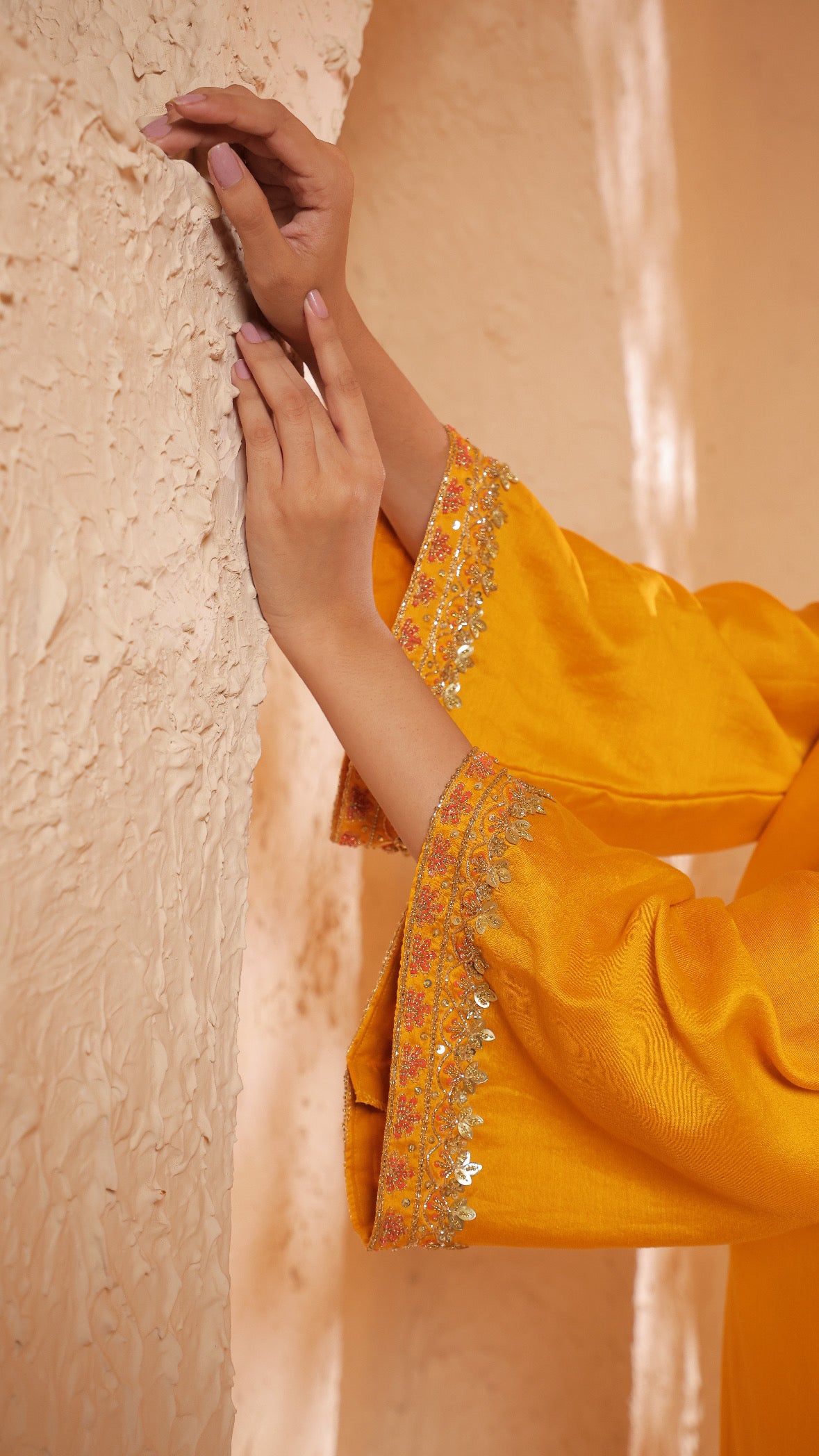 Shagna yellow choga set