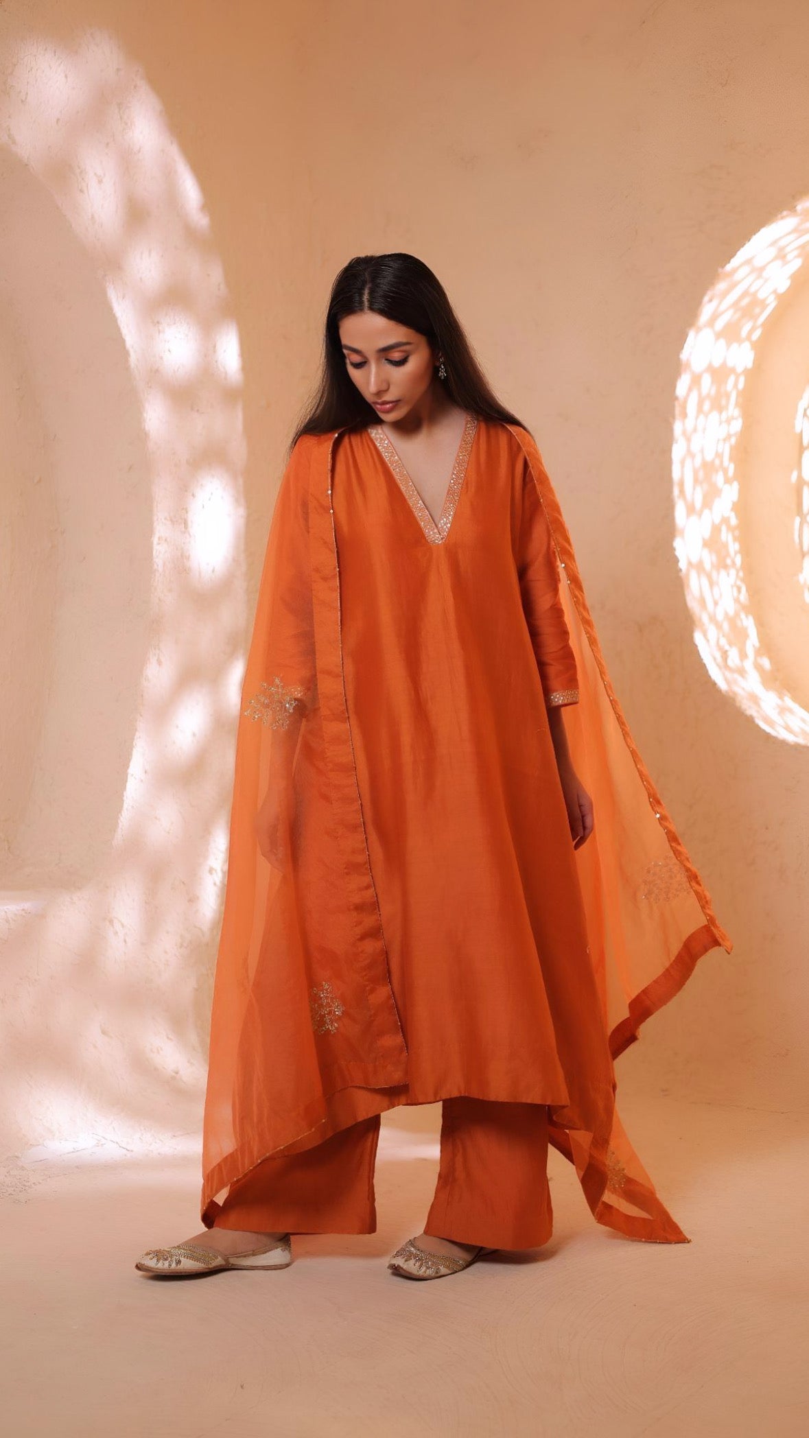Shagna rust kurta set