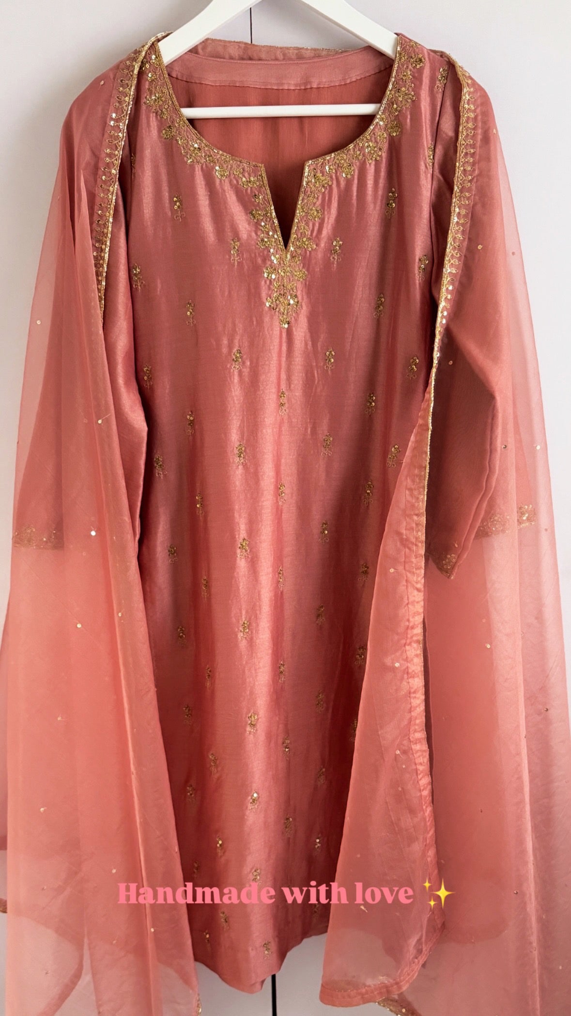 Blush pink kurta set