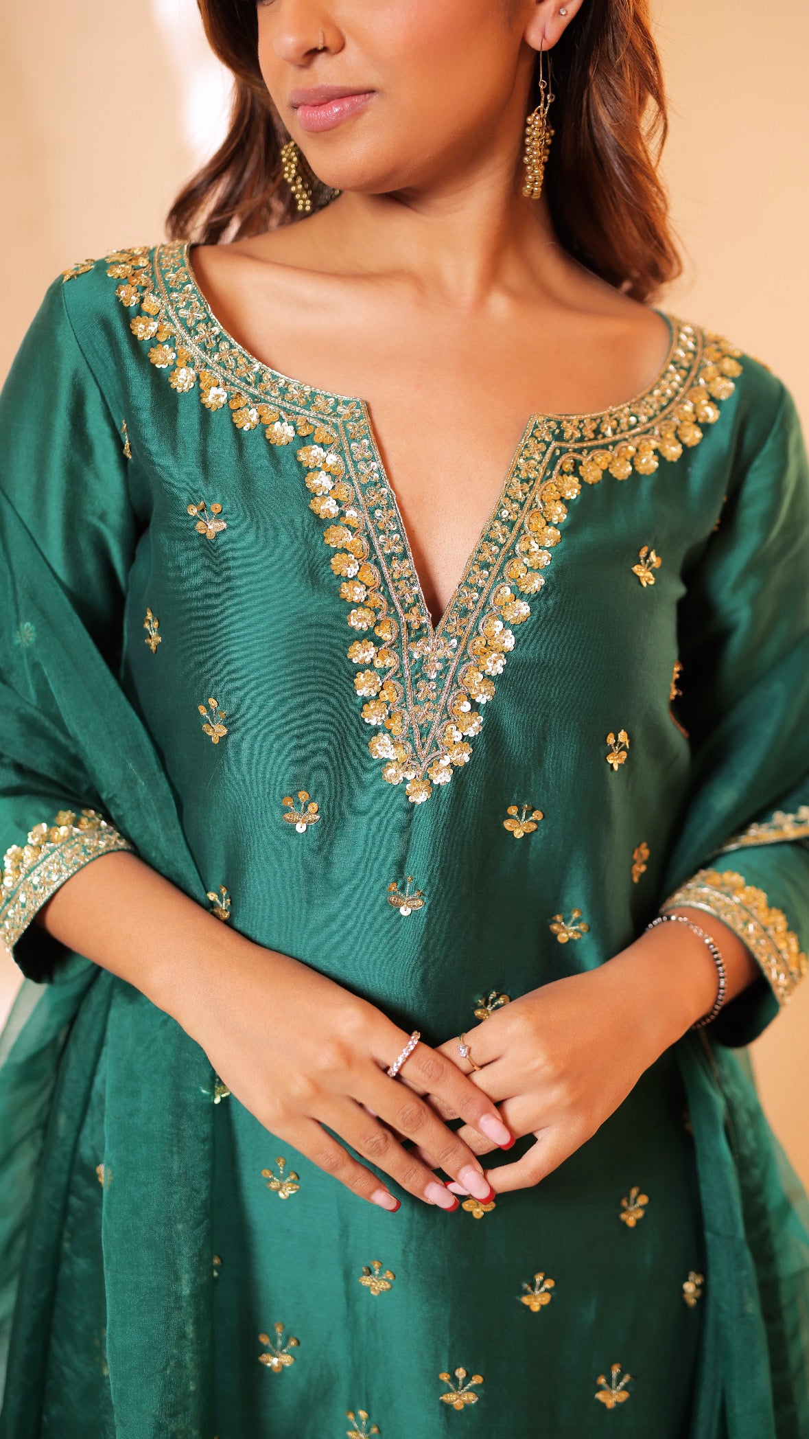 Shagna green sharara set