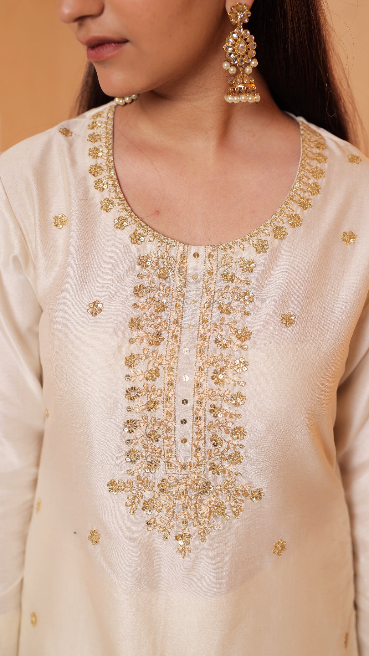 Shagna white Anarkali