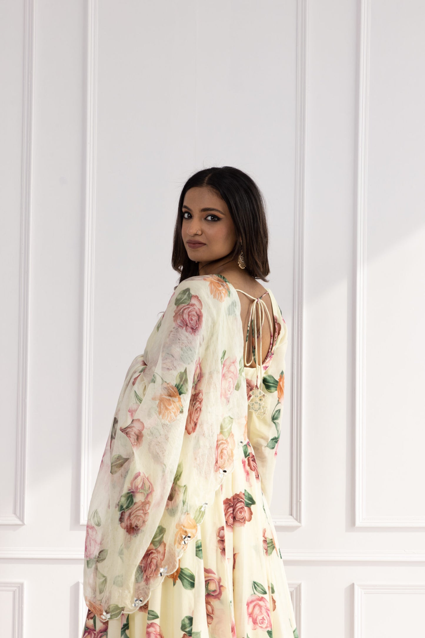 Gulaab butter Anarkali suit set