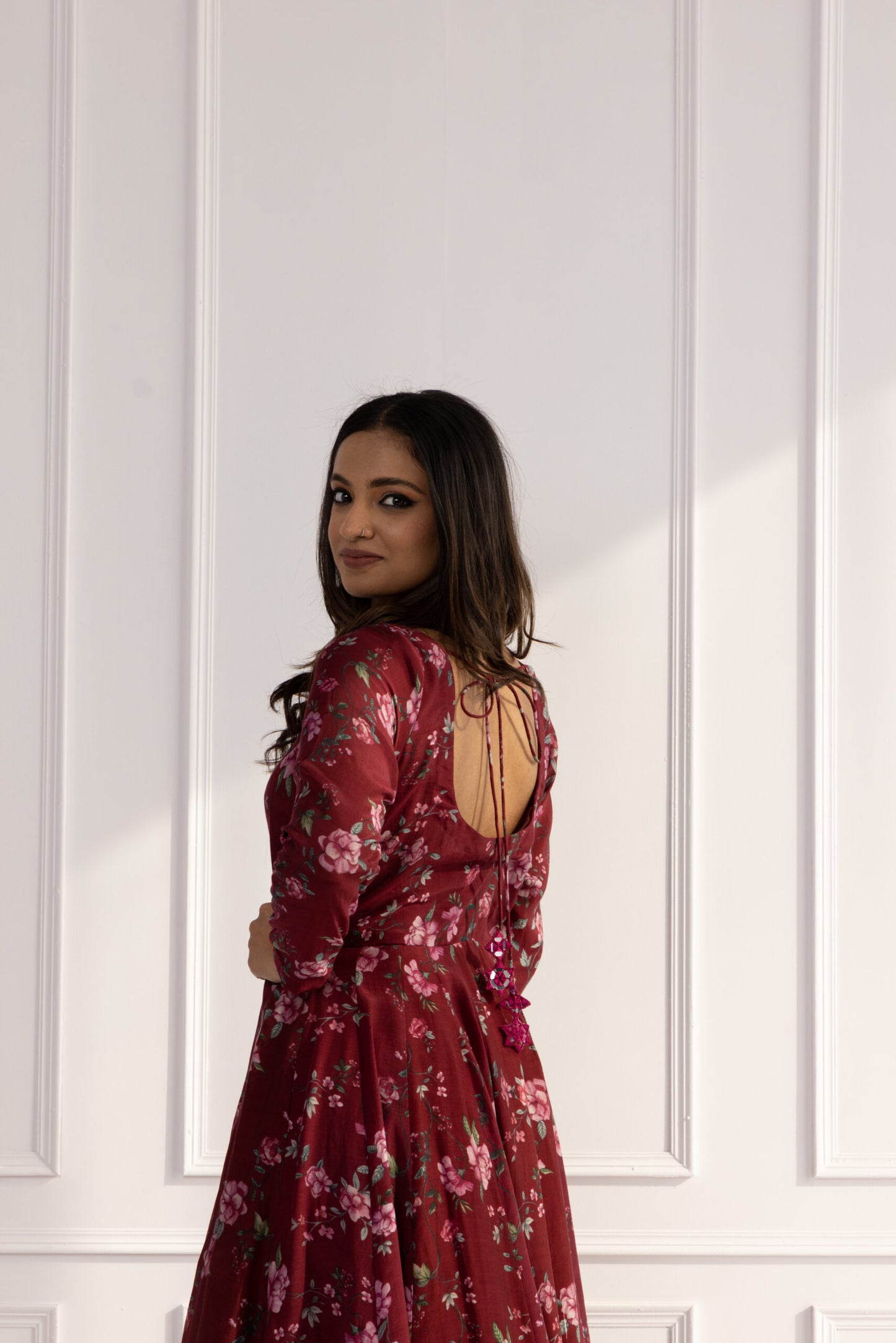 Tamanna Crismson Red Floral Anarkali Set