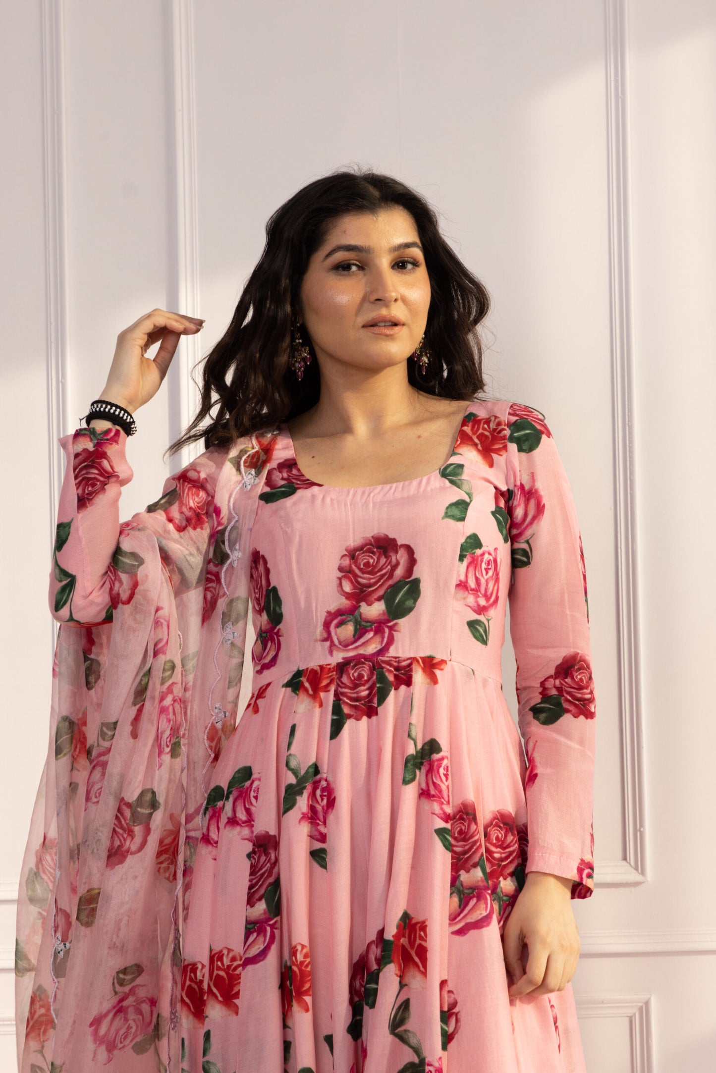 Gulaab Baby pink Anarkali Suit Set