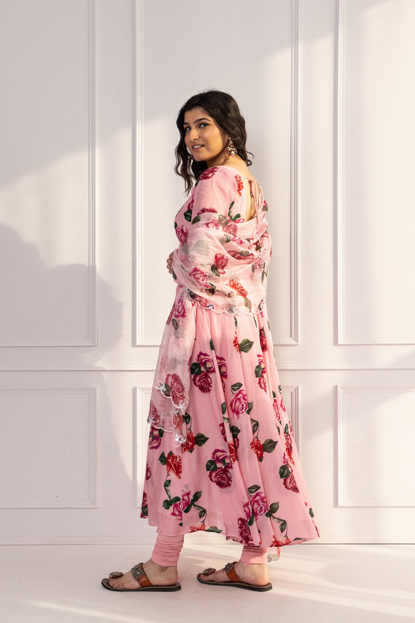Gulaab Baby pink Anarkali Suit Set