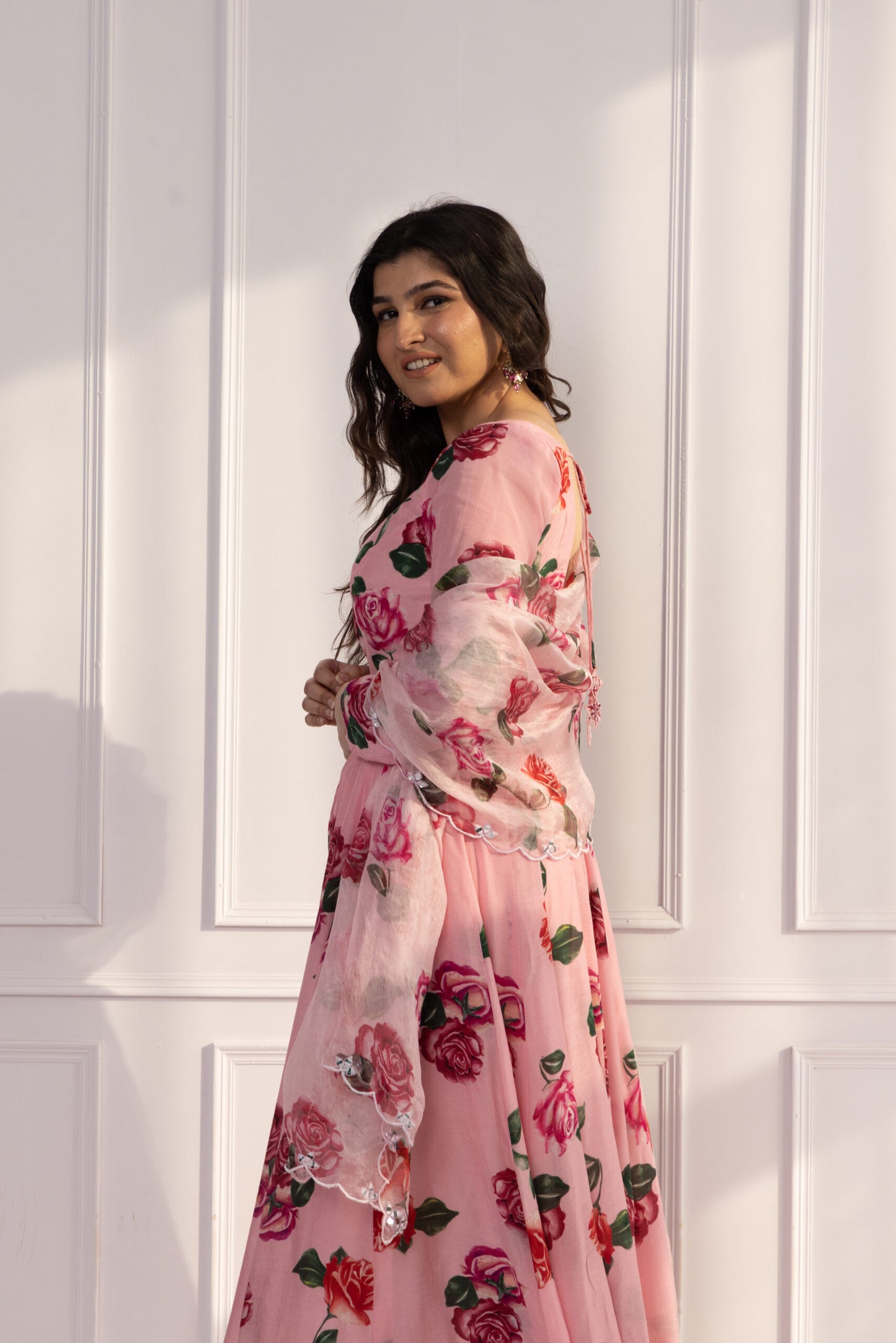 Gulaab Baby pink Anarkali Suit Set