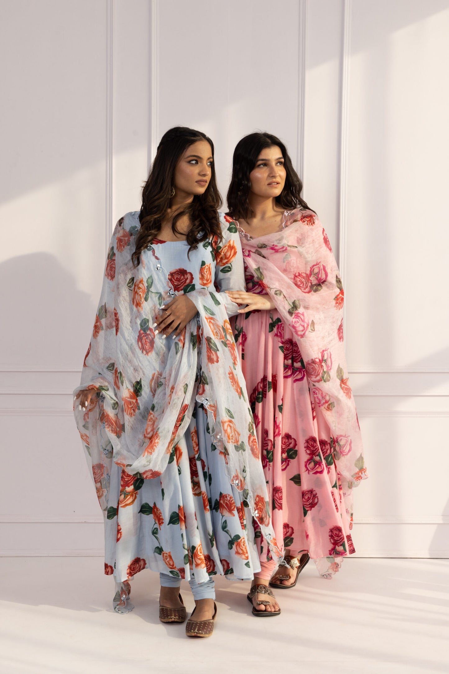 Gulaab Baby pink Anarkali Suit Set
