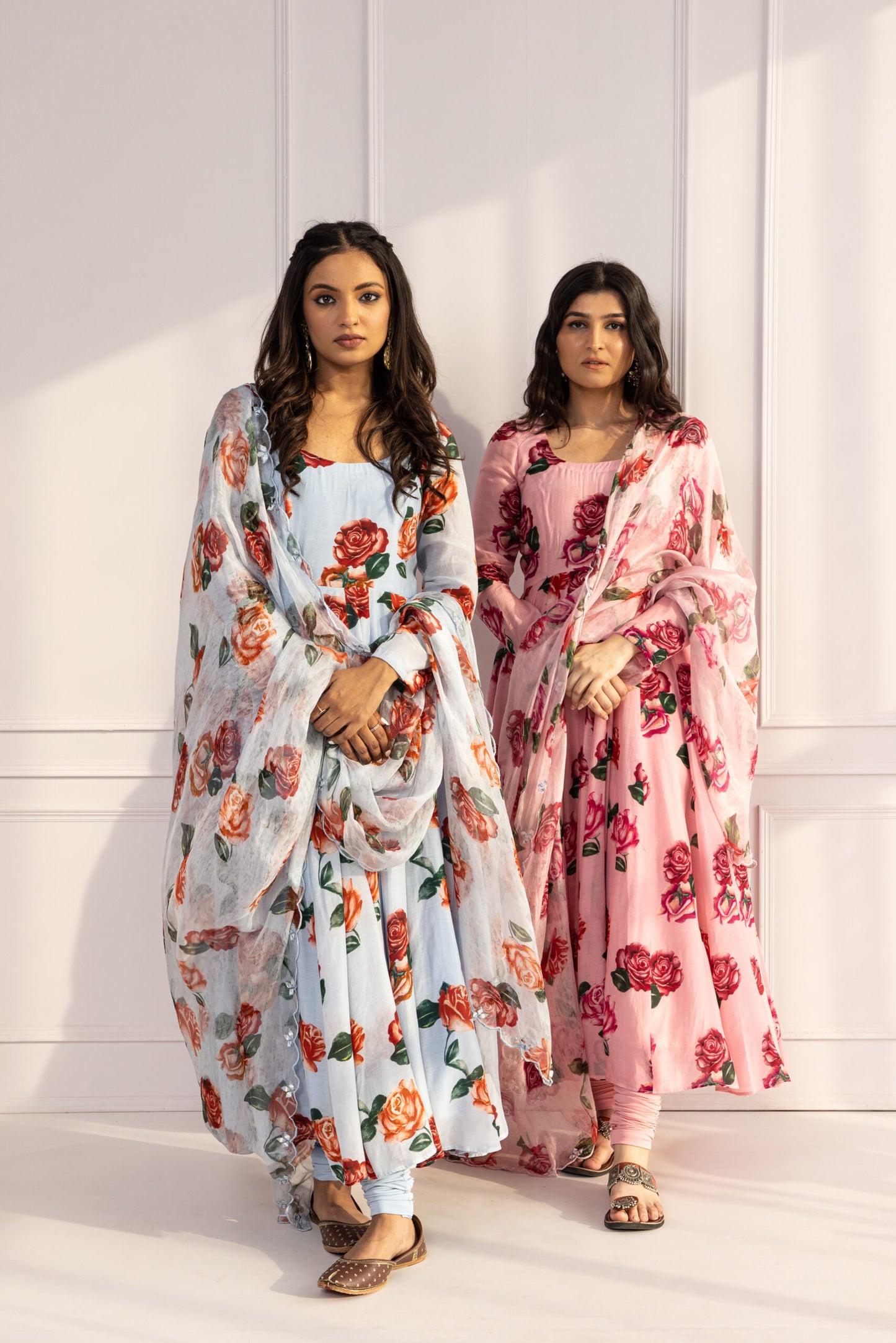 Gulaab Baby pink Anarkali Suit Set