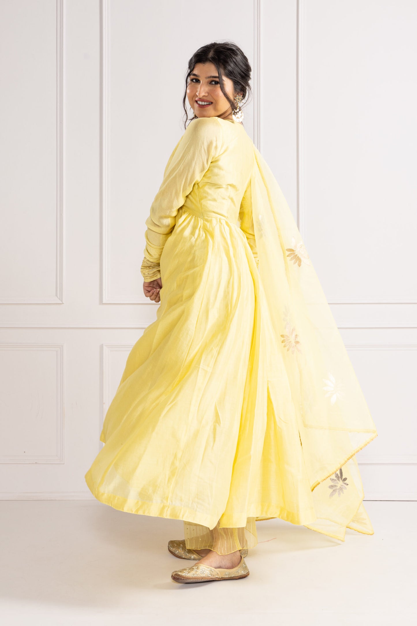 Sunehra Yellow Anarkali Suit Set
