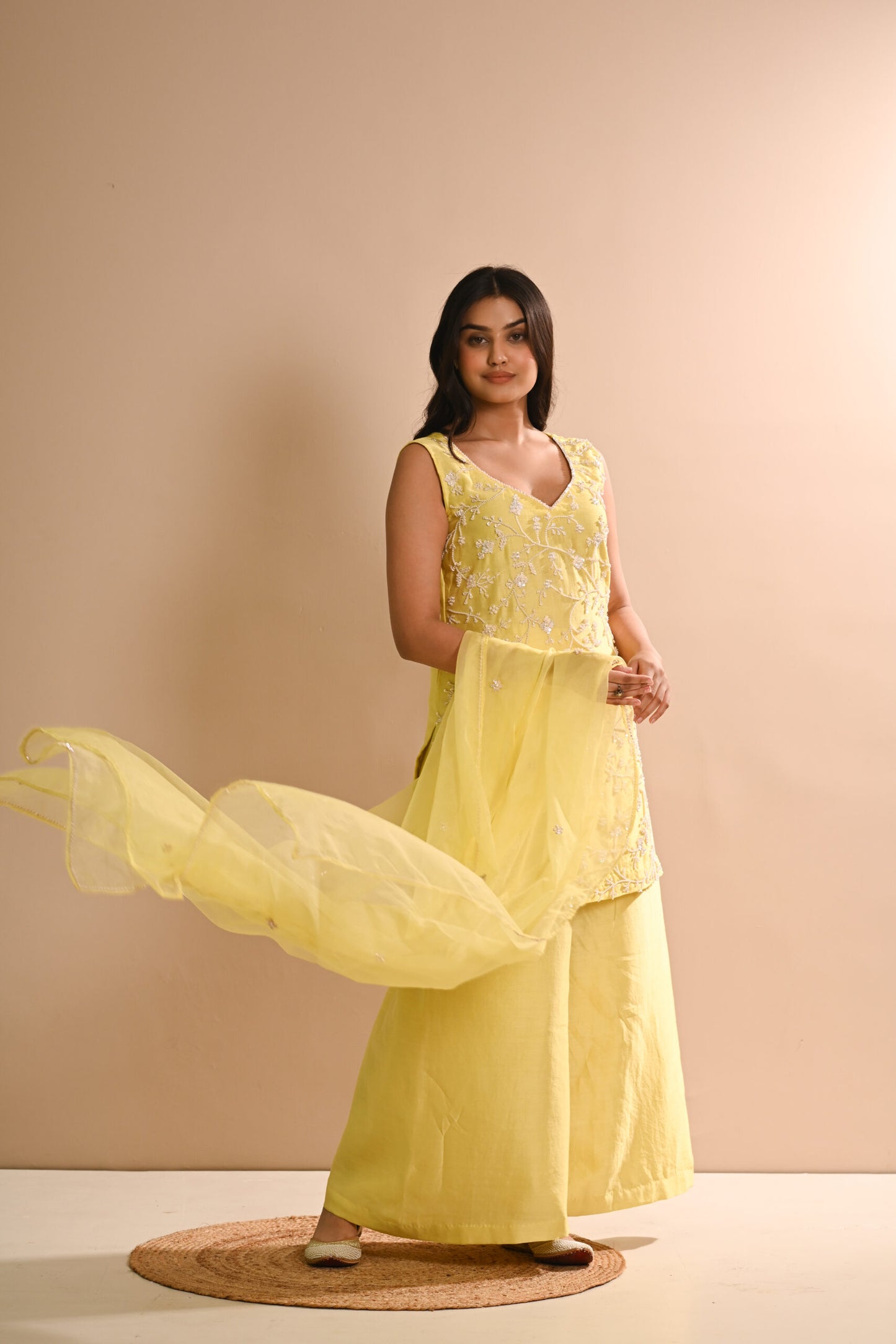 Khwab Yellow Sharara Set