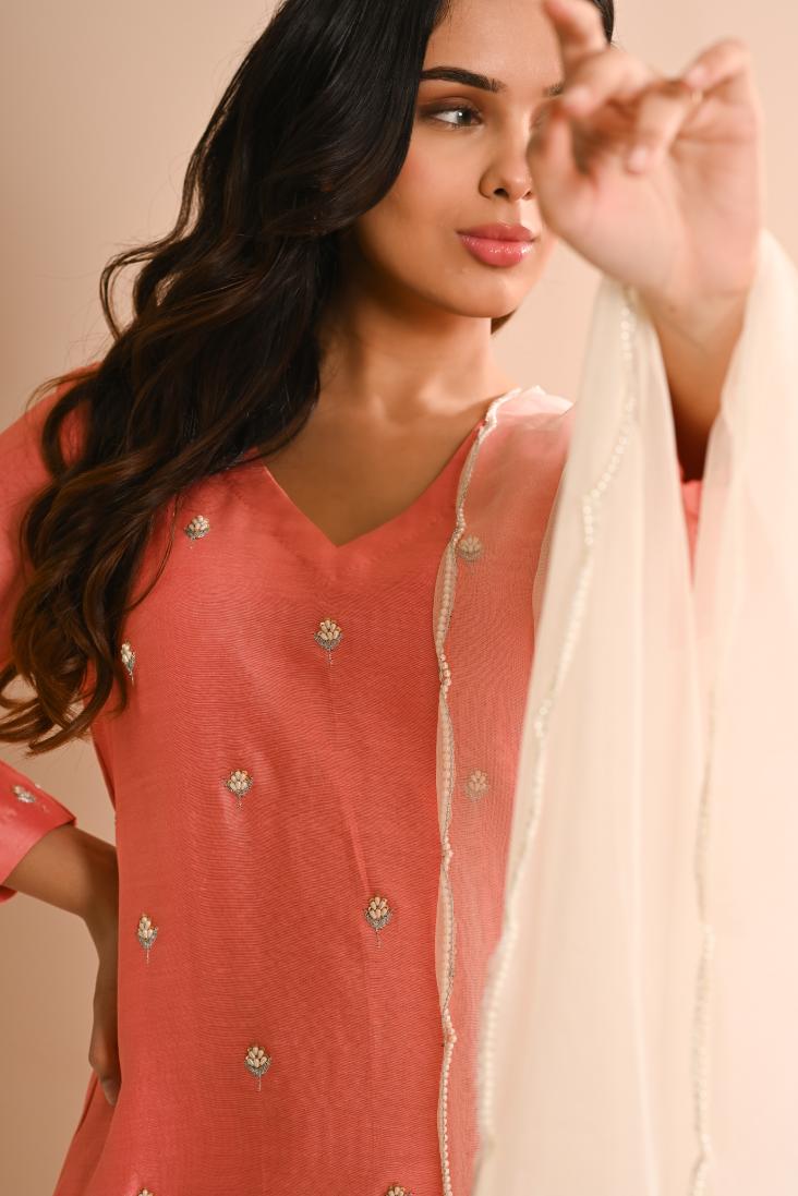 Khwab Coral Kurta Set