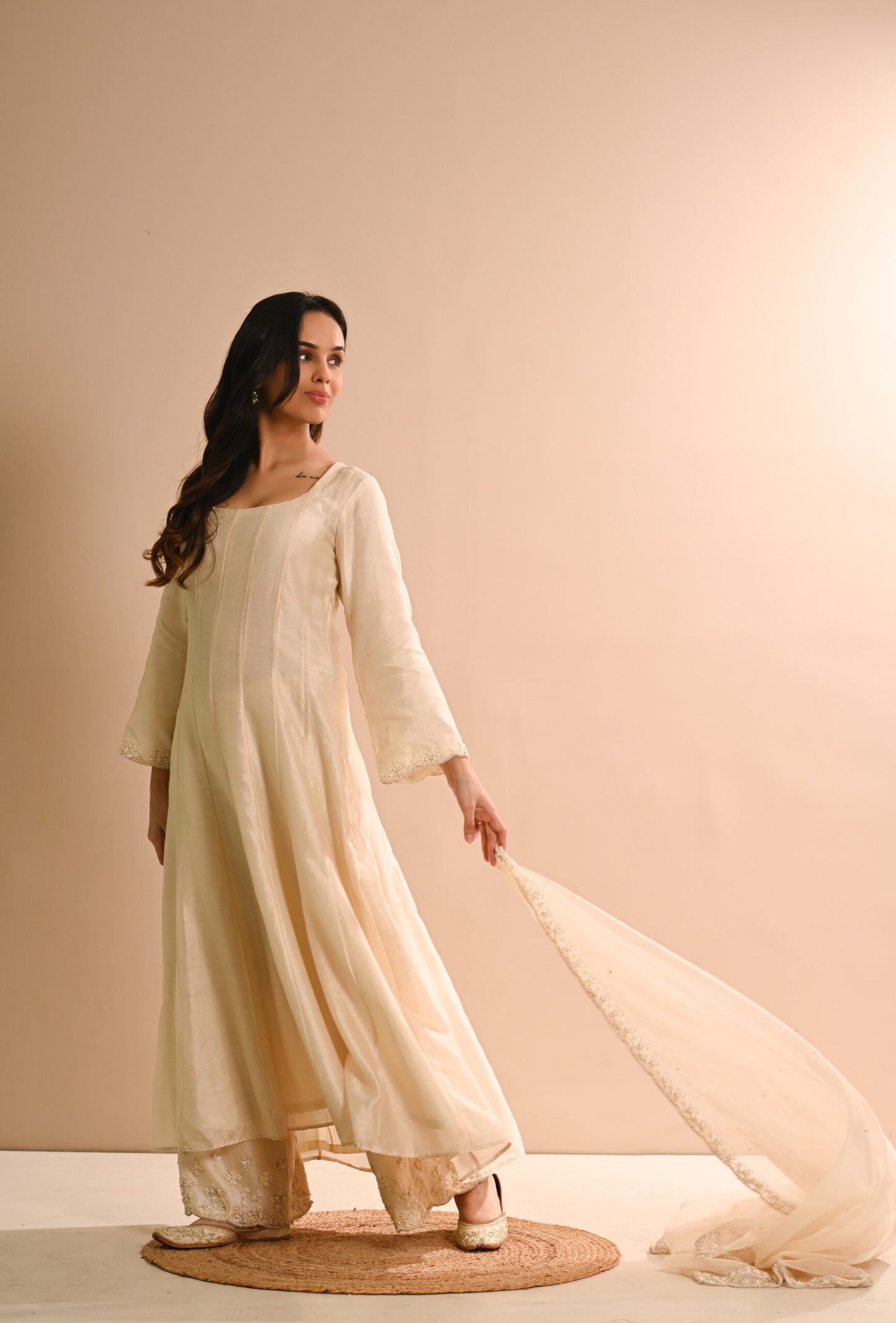 Khwab Ecru Anarkali