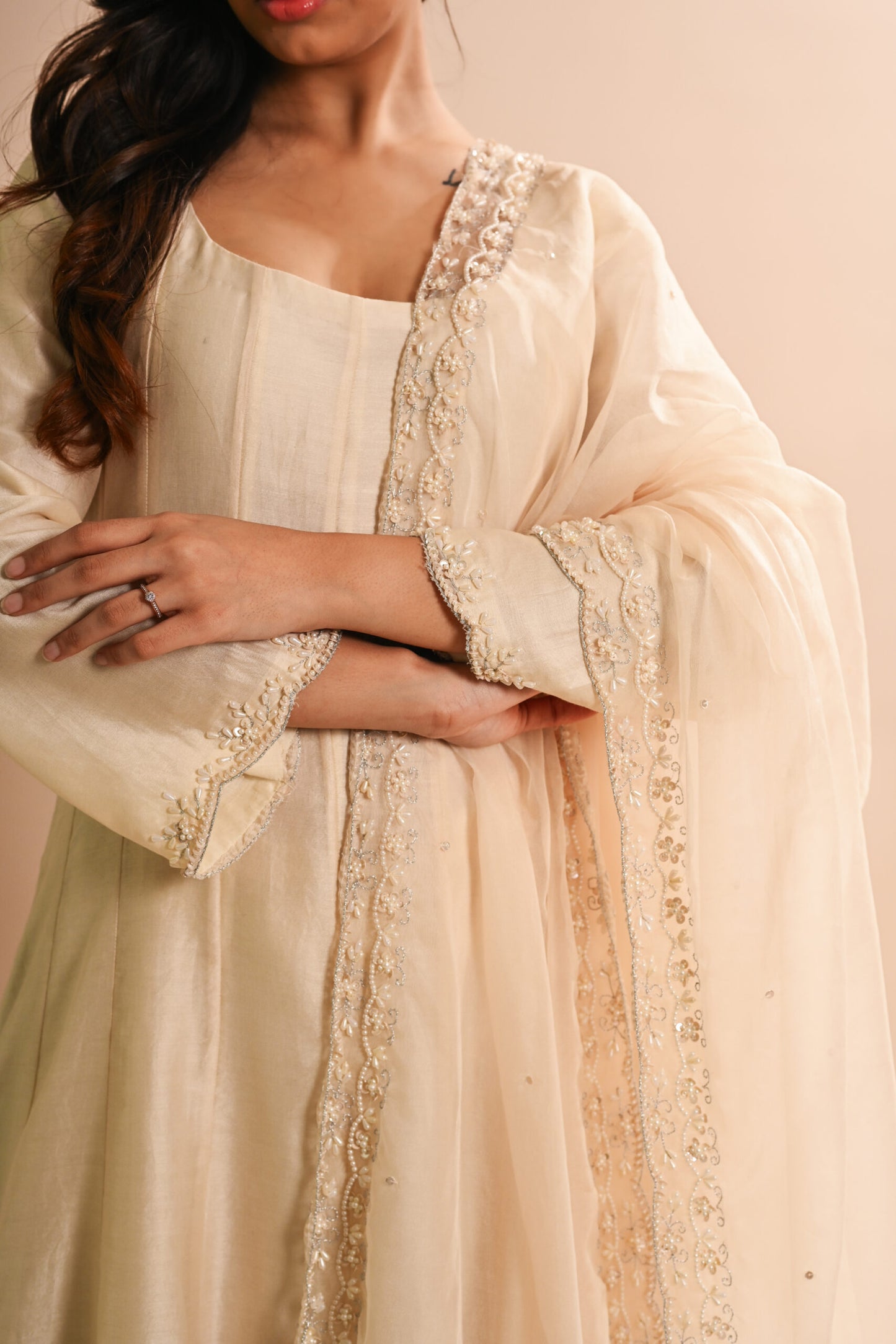 Khwab Ecru Anarkali