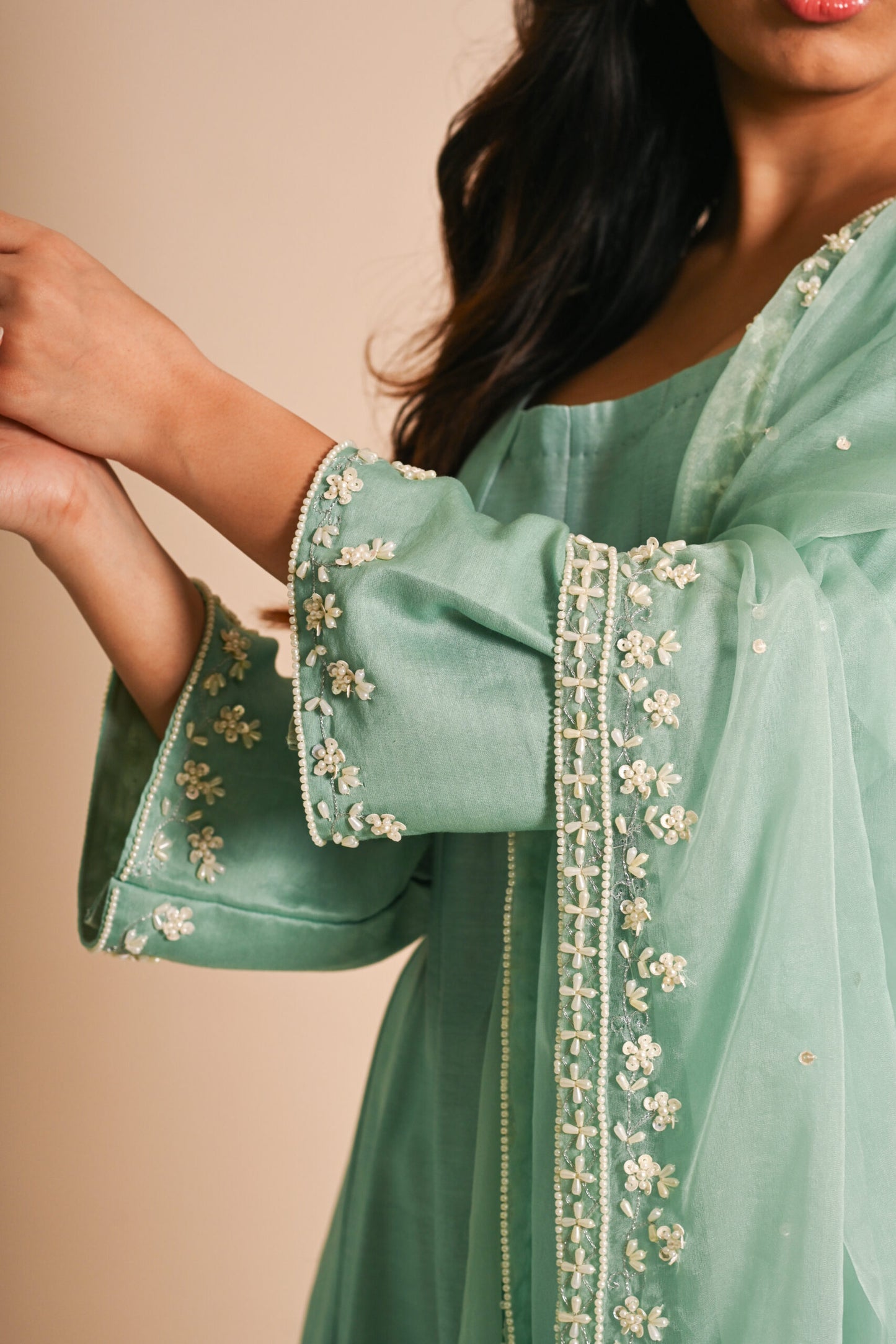 Khwab Sage Green Anarkali
