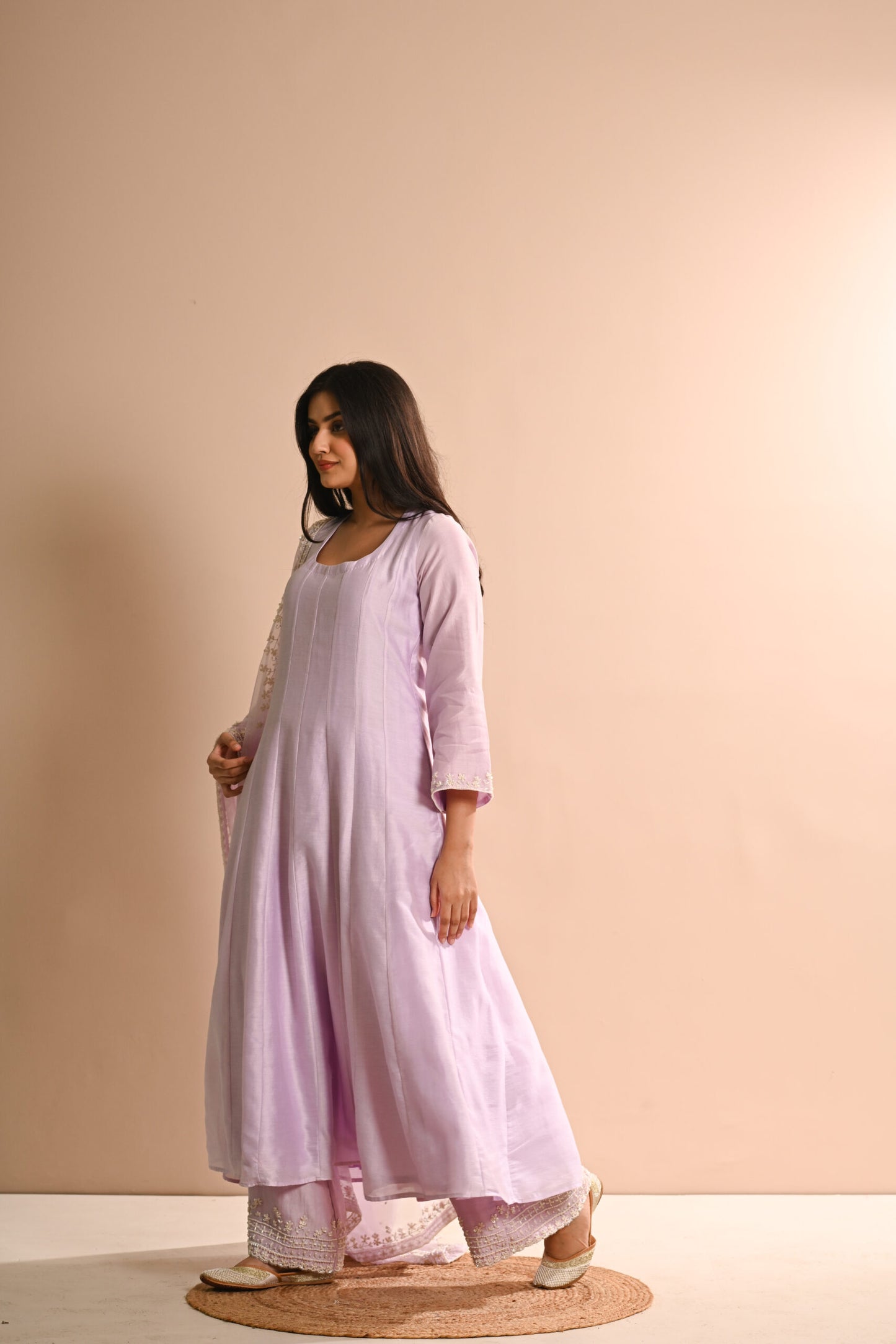 Khwab Lavender Anarakali Set